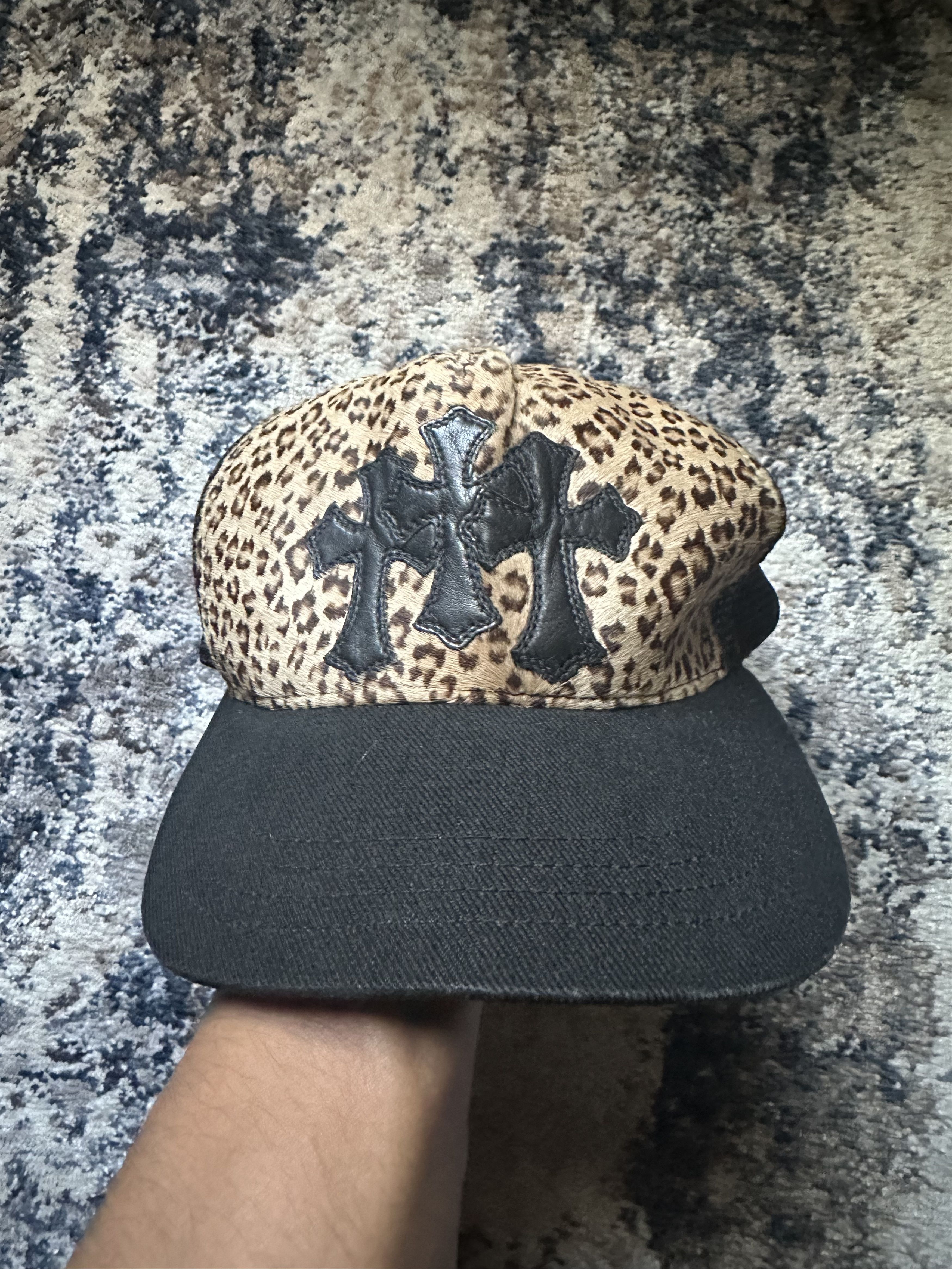 Chrome Hearts Chrome Hearts Cemetery Cross Leopard/Cheetah Trucker Hat Size ONE SIZE - 1 Thumbnail