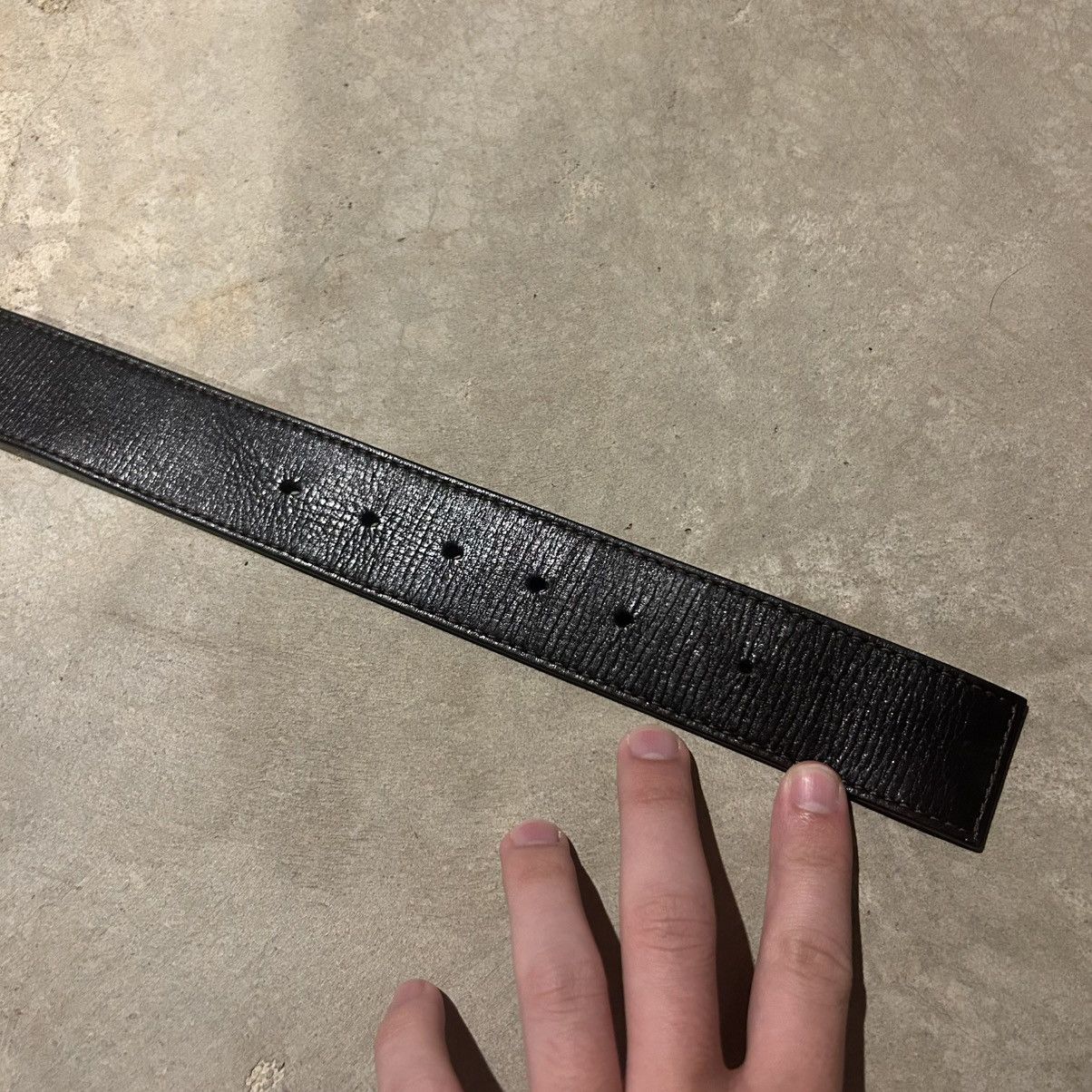 Designer × Louis Vuitton × Vintage Vintage Louis Vuitton LV Initials Monogram Leather Belt Rare Size ONE SIZE - 5 Thumbnail
