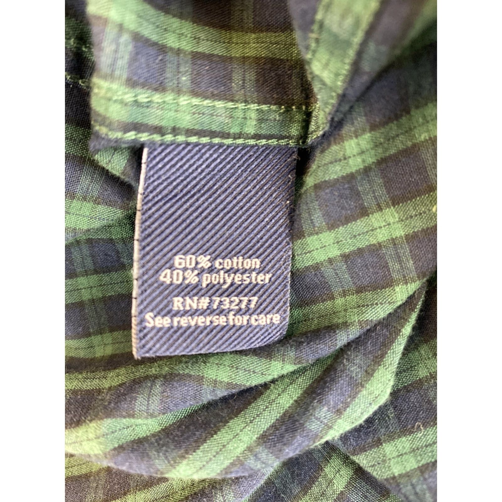 Croft & Barrow Vintage Croft & Barrow Men’s Dress Shirt Cotton Check Pattern Collared Button-Down Casual Business Green Blue 17.5 Regular Size 46R - 7 Thumbnail