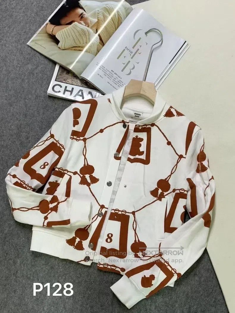 Hermes Hermes Lantern Print Long-Sleeve Jacket Size XXS / US 00 / IT 34 - 1 Thumbnail