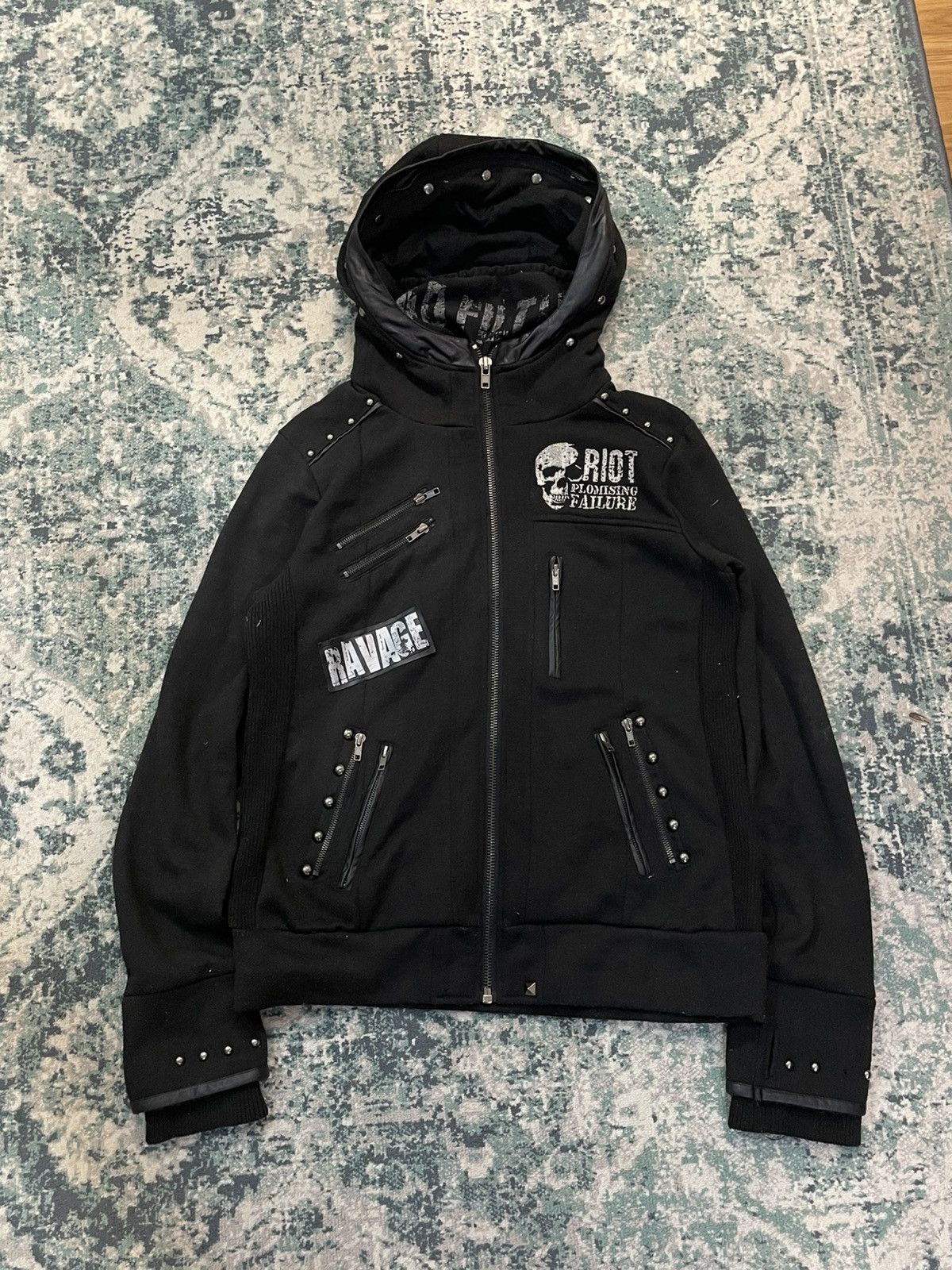 14th Addiction SexPot Revenge Hoodie Studded With Mask Punk Styled Size US L / EU 52-54 / 3 - 3 Thumbnail