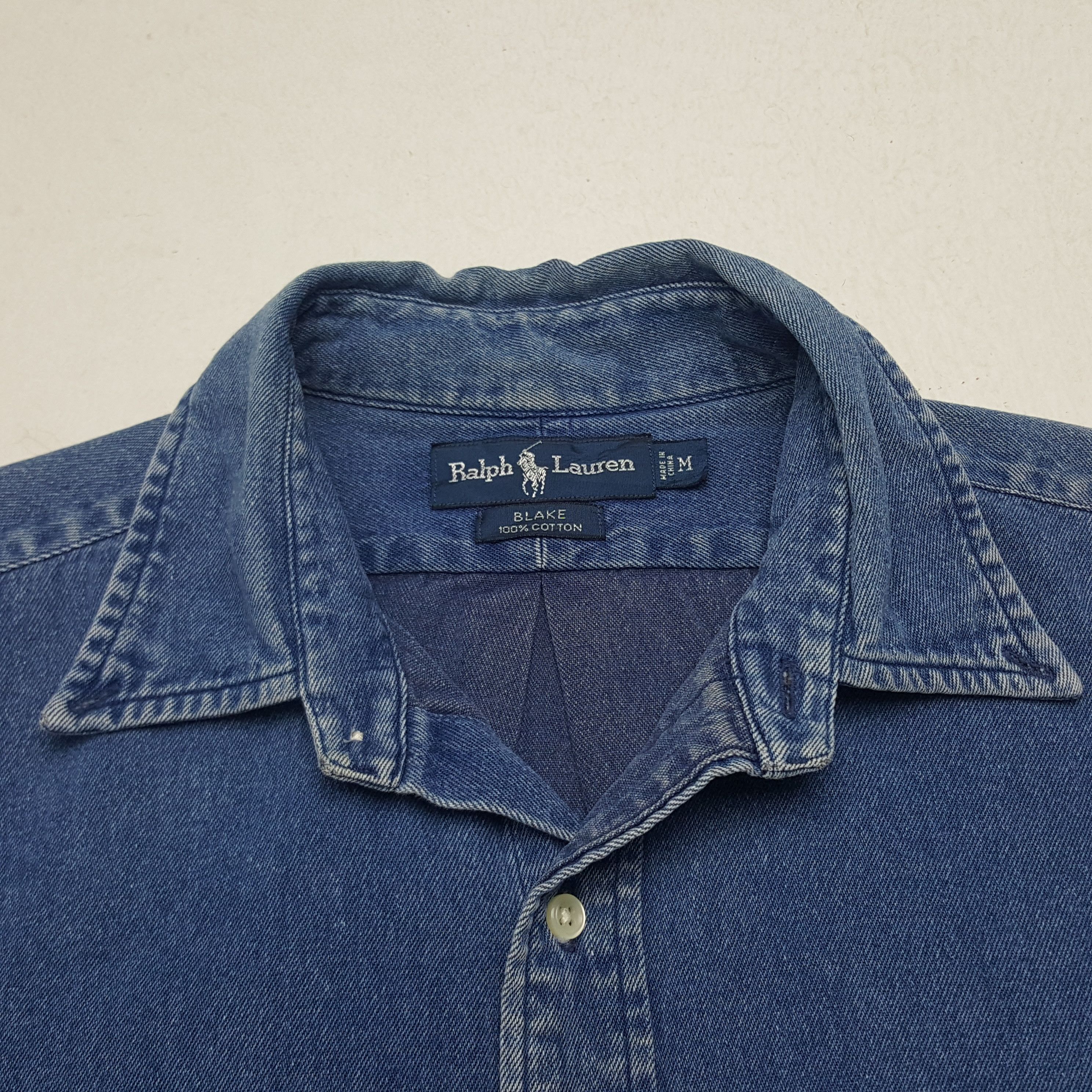 Ralph Lauren × Vintage Vintage Ralph Lauren Denim Button Up Shirt Size US M / EU 48-50 / 2 - 4 Thumbnail