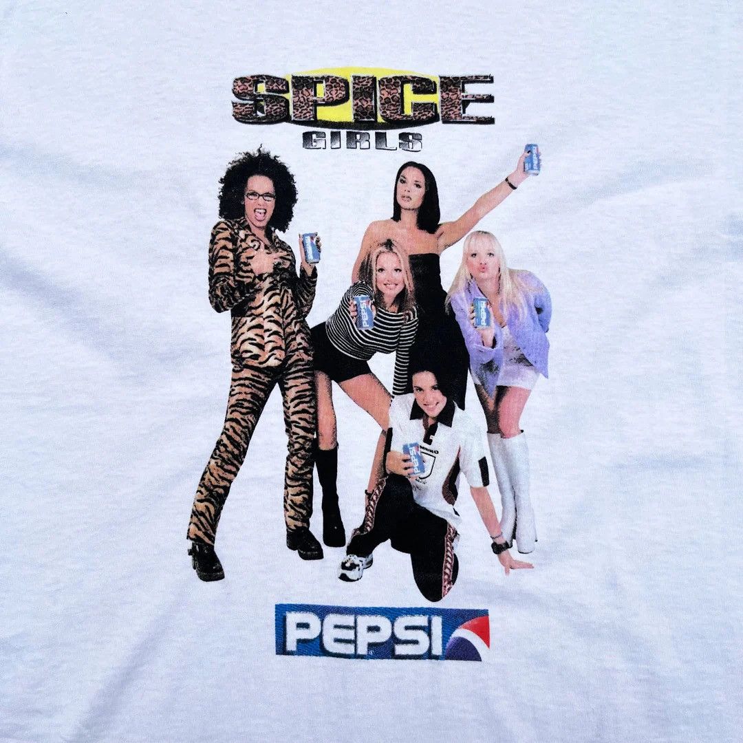 Vintage Spice Girls 97 90s Vtg Spice World Pepsi Movie Promo T-Shirt Size US M / EU 48-50 / 2 - 2 Thumbnail