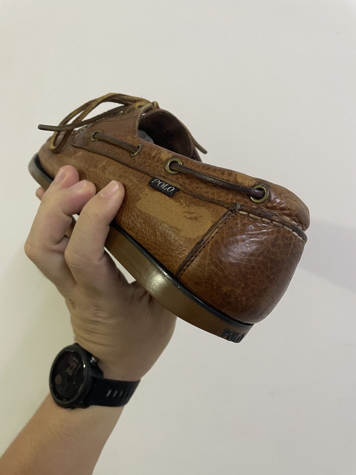 Polo Ralph Lauren VINTAGE POLO RALPH LAUREN LEATHER BOAT SHOES Size US 9 / EU 42 - 20 Thumbnail