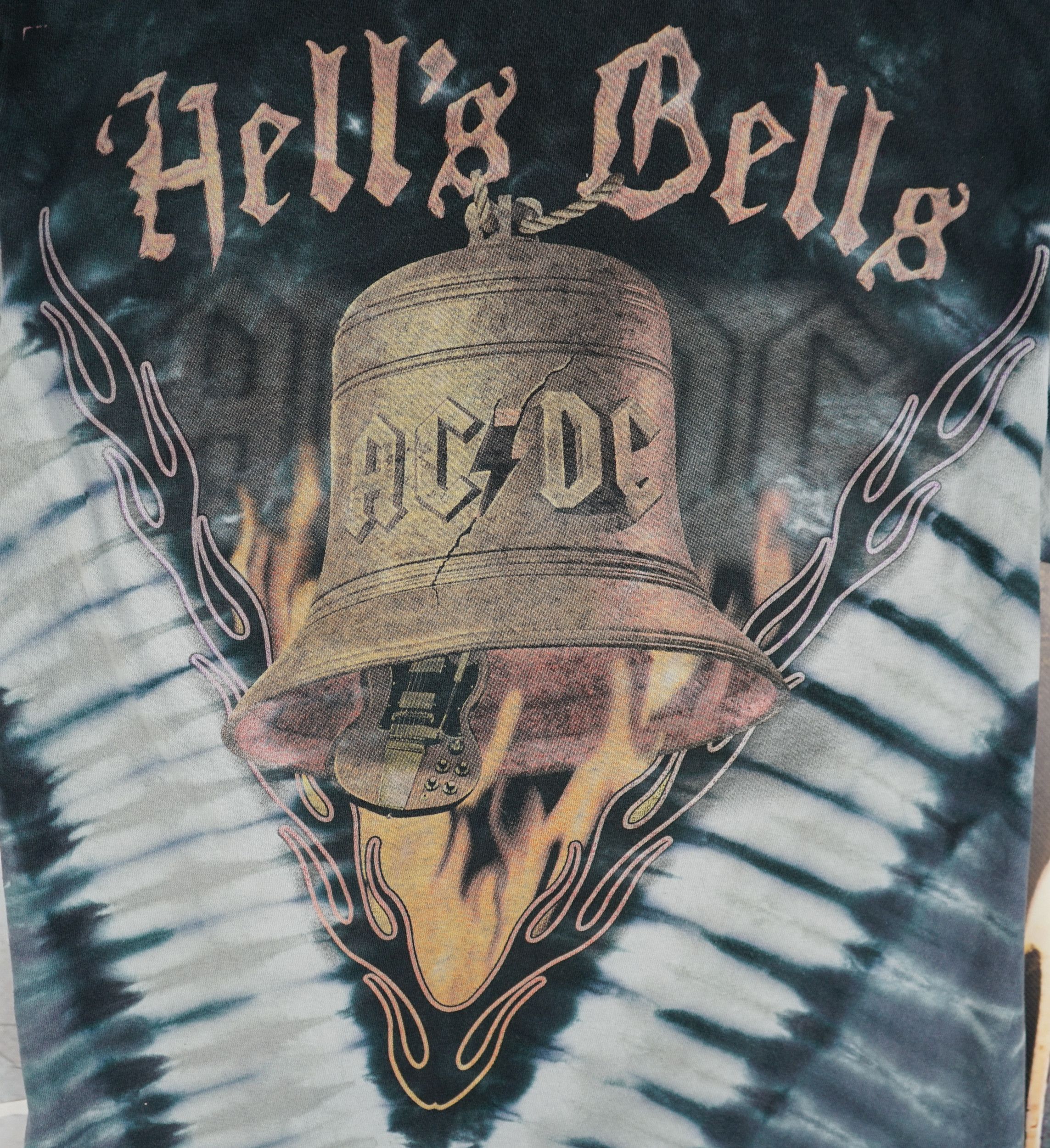 Band Tees × Liquid Blue × Vintage 2010s ACDC Hells Bells Liquid Blue Tie Dye T-Shirt Size US M / EU 48-50 / 2 - 8 Thumbnail