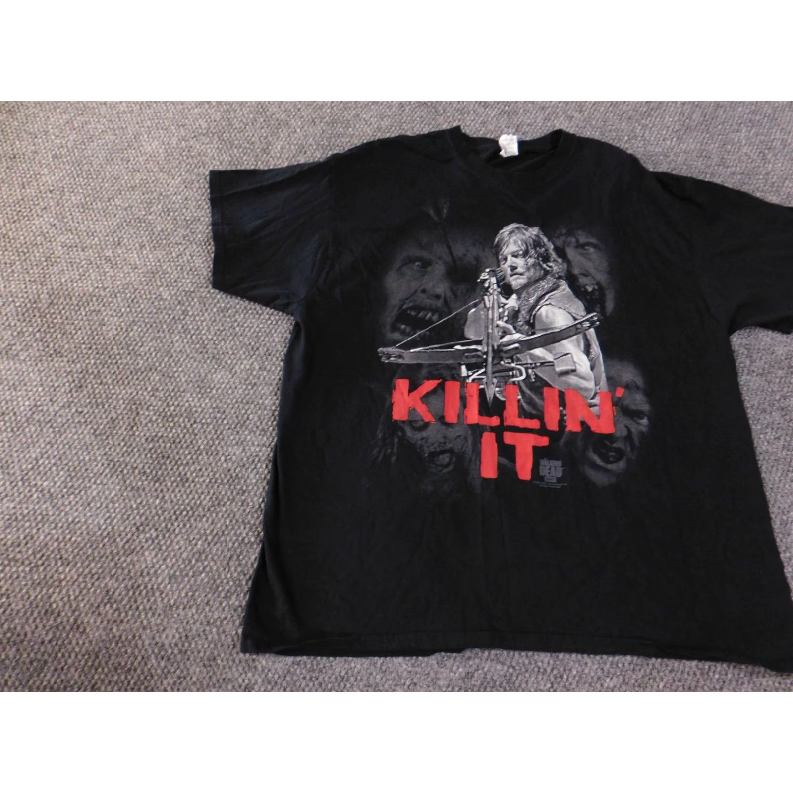 Jerzees the walking dead shirt mens 2XL black logo JERZEES T-Shirt Crew Neck Short Sleeve Horror AMC Zombie Size US XXL / EU 58 / 5 - 3 Thumbnail
