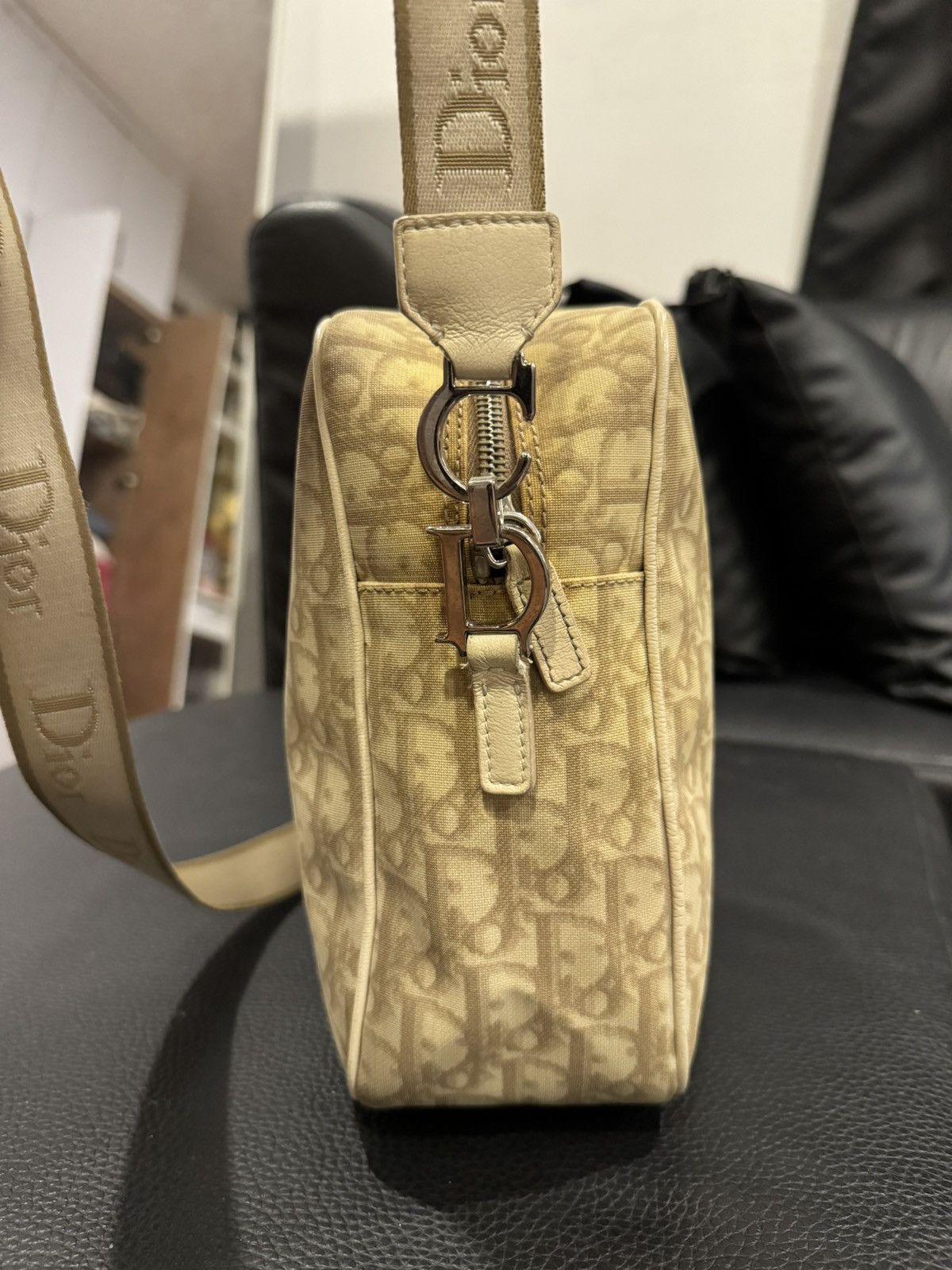 Dior Dior Vintage Beige Flower Trotter Oblique Monogram (2004) Size ONE SIZE - 6 Thumbnail