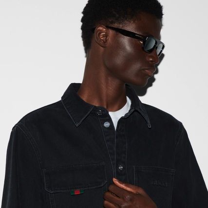 Gucci o1loc1c1125 789160 Denim Shirt With Gucci Embroidery Size US S / EU 44-46 / 1 - 4 Thumbnail
