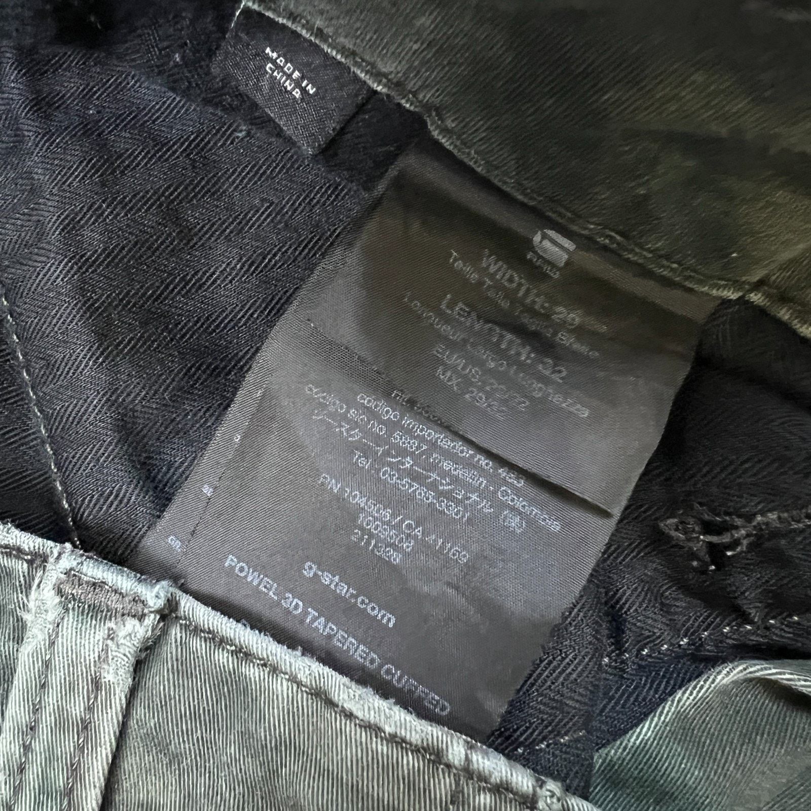 G-Star G Star Raw Pants Mens 29x28 Powel 3D Tapered Cuffed Cargo Size US 29 - 11 Thumbnail