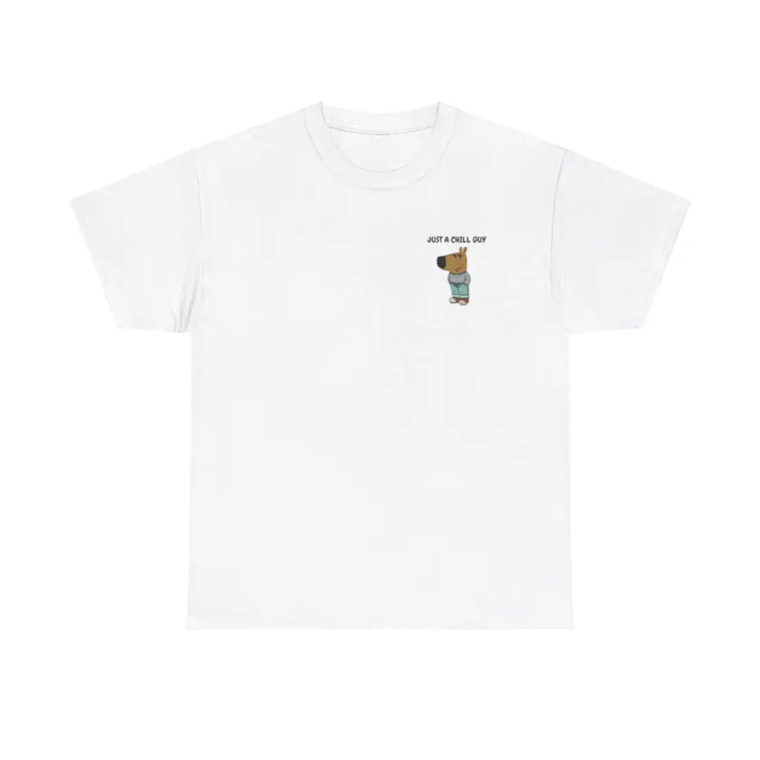 Rap Tees × Vintage Just a Chill Guy Shirt, Viral Cartoon Dog Meme Shirt Size US L / EU 52-54 / 3 - 1 Thumbnail