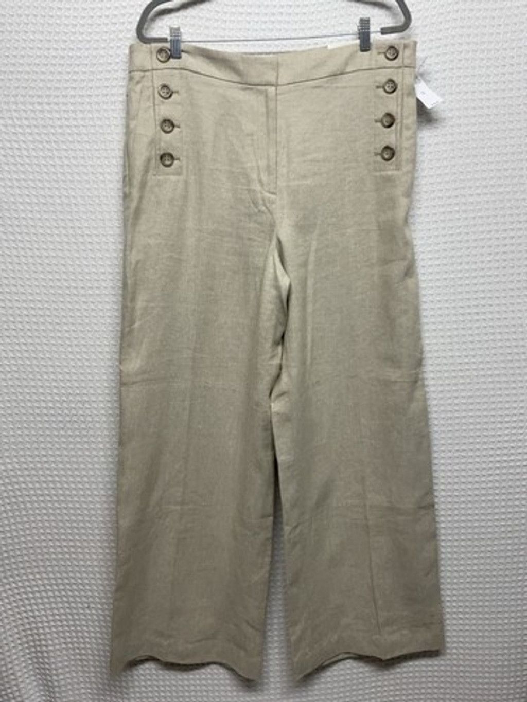 Ann Taylor NWT Ann Taylor Tan Sailor Beachy The Wide Leg Pants Women 16 Size 38" / US 16 / IT 52 - 1 Thumbnail