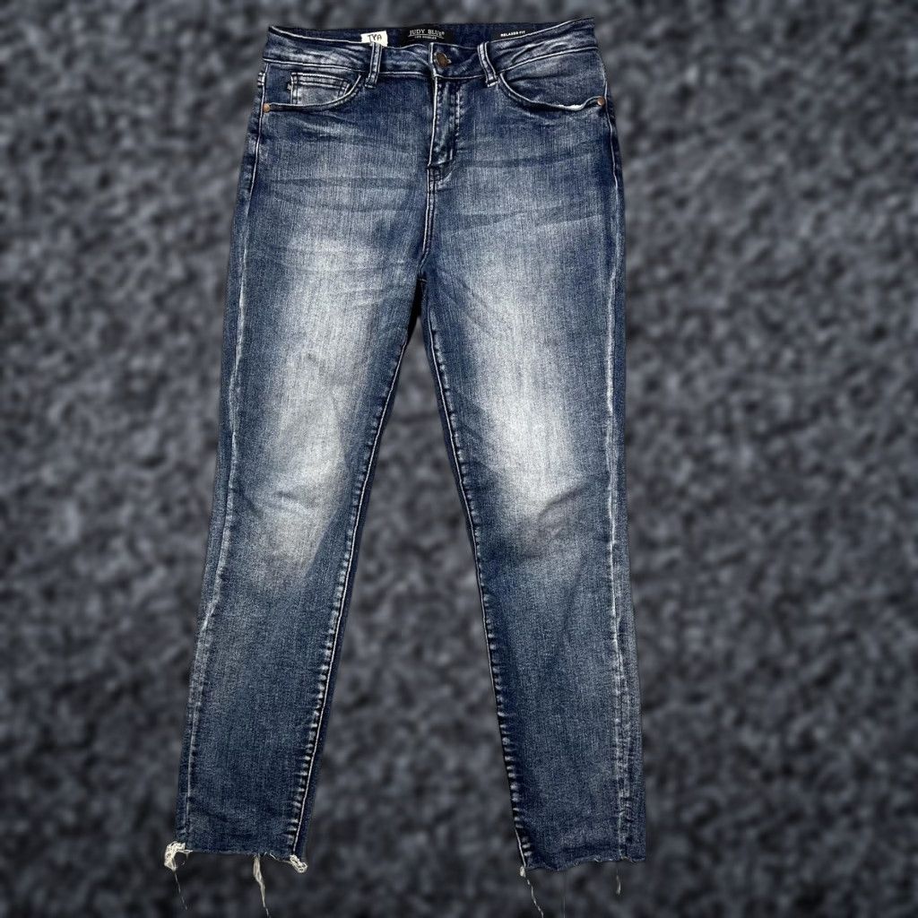 Denime Judy Blue Jeans Womens 9/29 Blue Relaxed Fit Distressed Pocket Denim Jeans Size 30" / US 8 / IT 44 - 1 Thumbnail