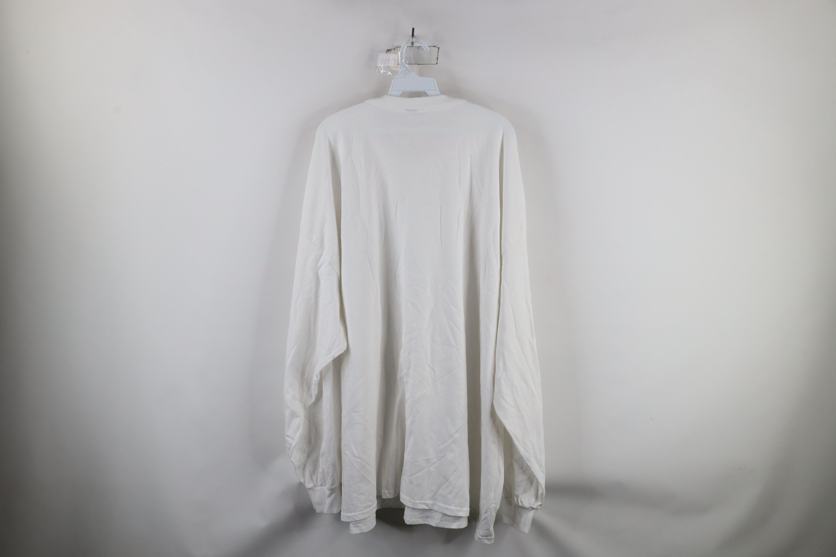 Vintage Vintage 90s Streetwear Long Sleeve T-Shirt White Cotton Size US XXL / EU 58 / 5 - 6 Thumbnail