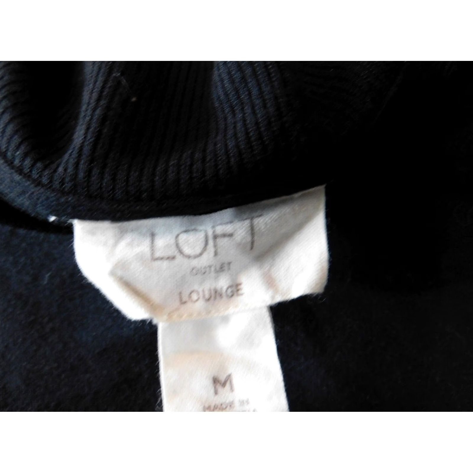 Loft LOFT Dress A-Line Womens Medium Black Geometric Rayon Stretch Knee Length Long Sleeve Scoop Neck Pullover Regular Size M Fashion Size M / US 6-8 / IT 42-44 - 6 Thumbnail
