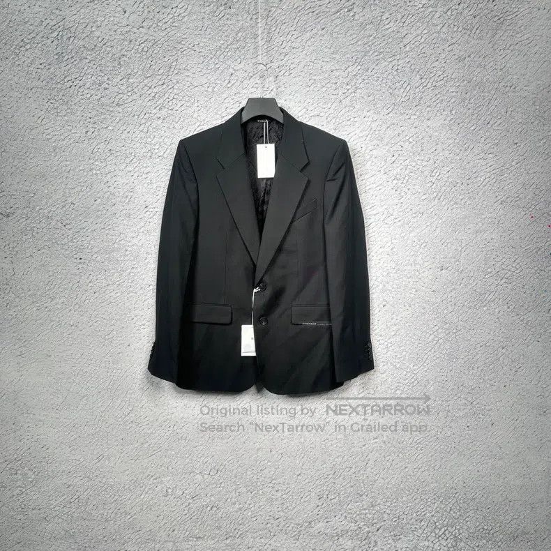 Givenchy Givenchy Solid V-neck long-sleeve suit, men's black, full Size US L / EU 52-54 / 3 - 1 Thumbnail