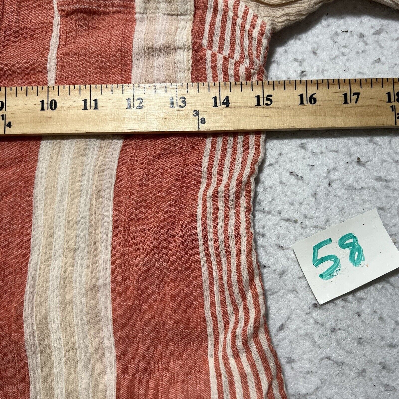 Lucky Brand Lucky Brand XS Button Up Shirt Orange Striped Pocket Top Size XS / US 0-2 / IT 36-38 - 7 Thumbnail