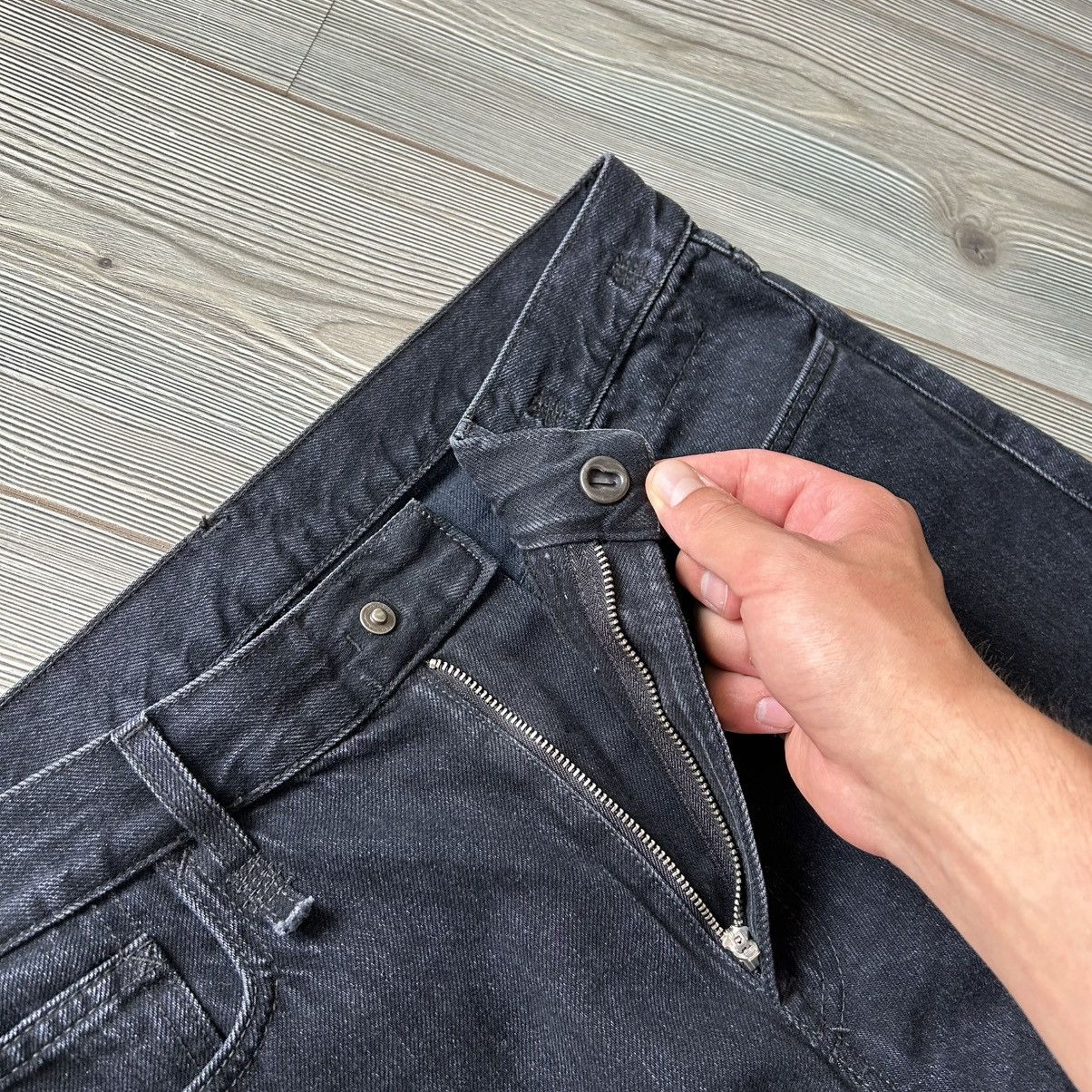 R13 R13 Cuffed Romeo Jeans Onyx Black 29 Size 29" - 14 Thumbnail