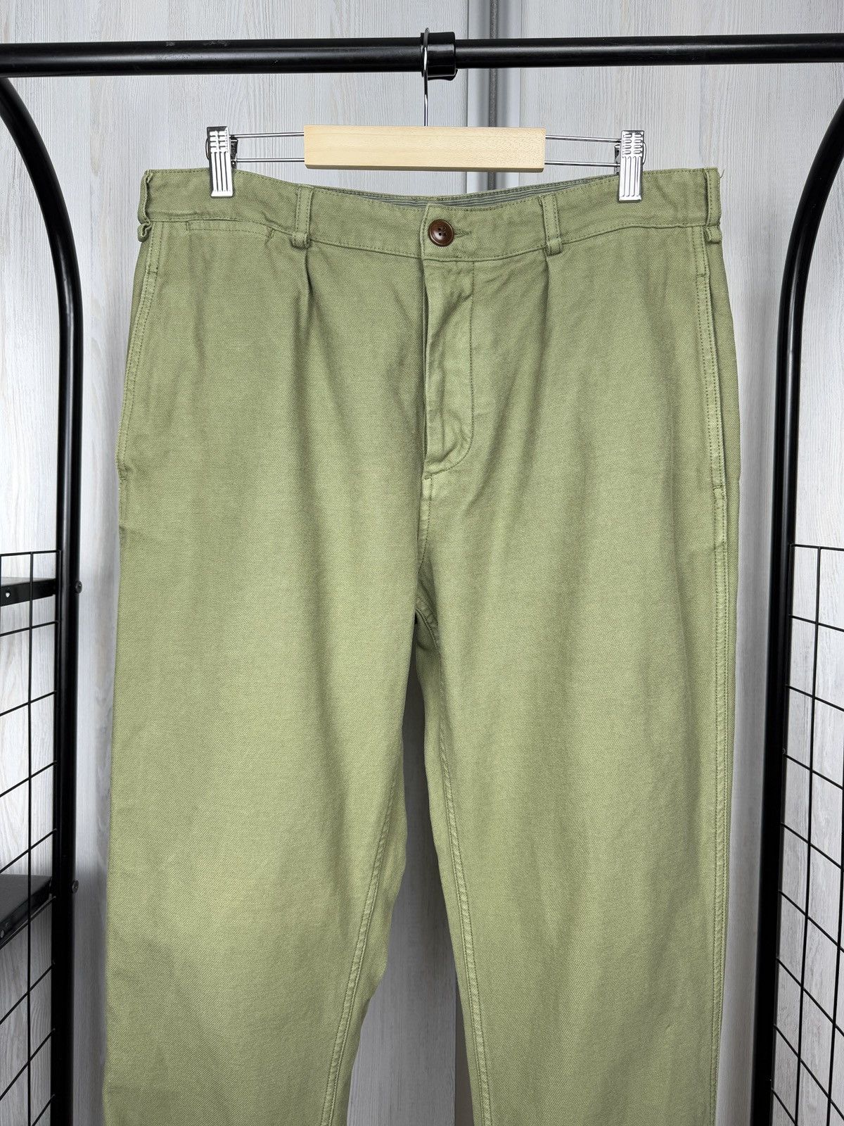 Homecore Homecore khaki green cotton chino pants size 33 Size US 33 - 3 Thumbnail
