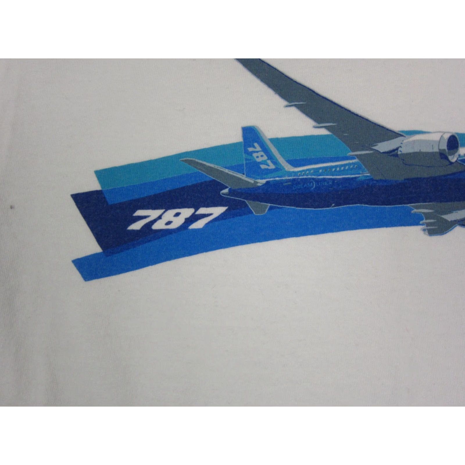 Vintage Boeing Shirt Adult S White Cotton Logo Vintage Sold - Mens T-Shirt - Short Sleeve Crew Neck Aviation City Transportation 90s Size US S / EU 44-46 / 1 - 4 Thumbnail