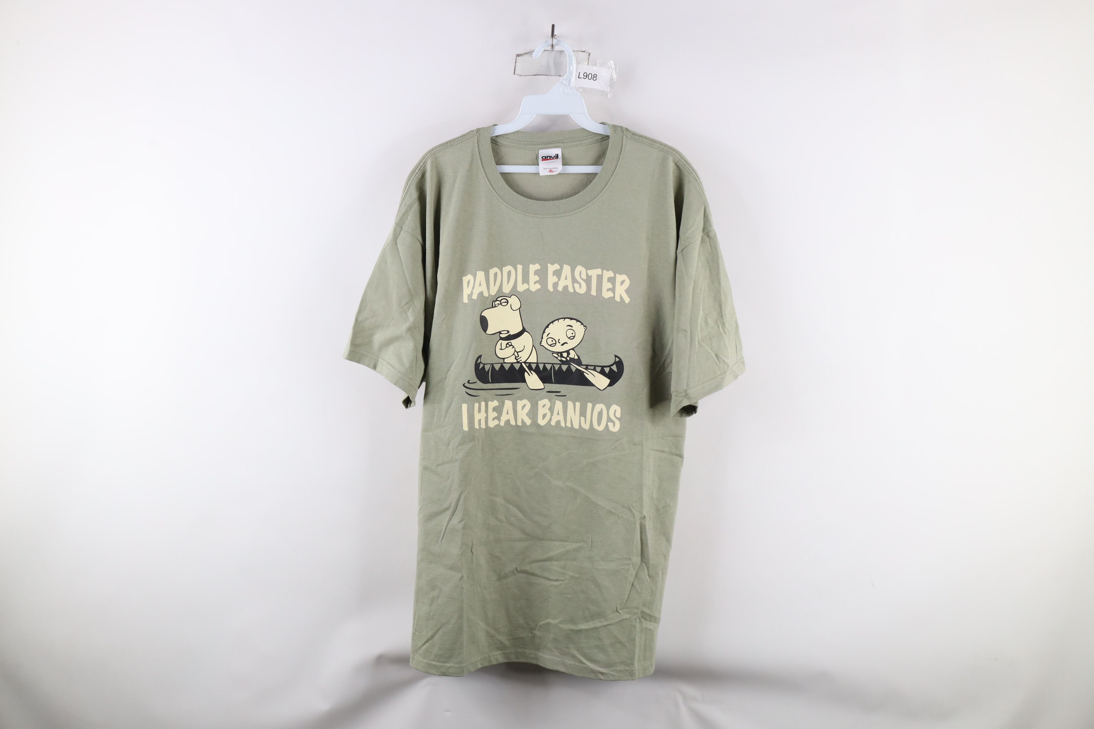 Vintage Vintage Y2K Paddle Faster I Hear Banjos Stewie Brian T-Shirt Size US XL / EU 56 / 4 - 1 Thumbnail