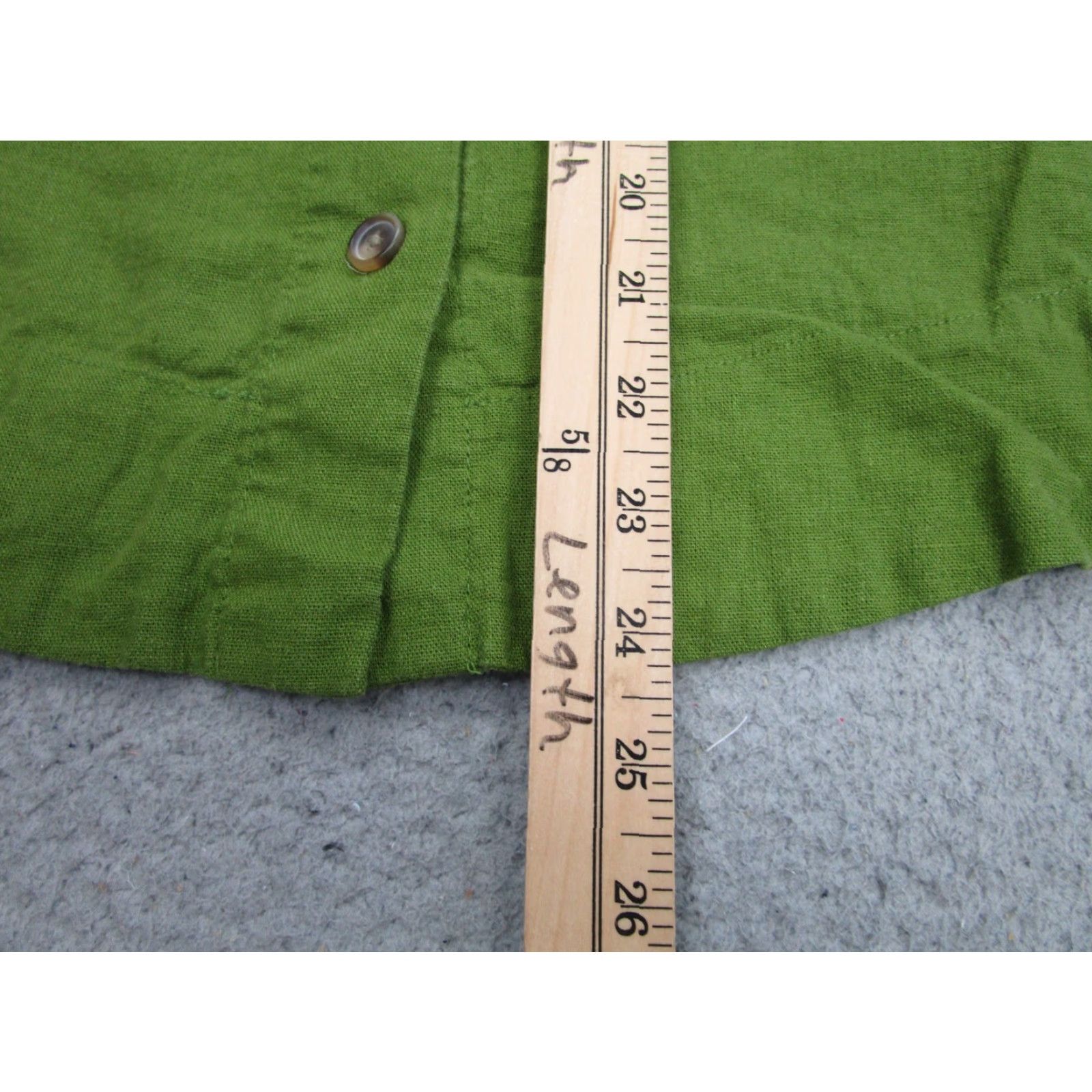 Vintage Lauren Conrad Linen Vest Womens 2XL Green Square Neck Boho Modest Coastal top Size XXL / US 16-18 / IT 52-54 - 6 Thumbnail