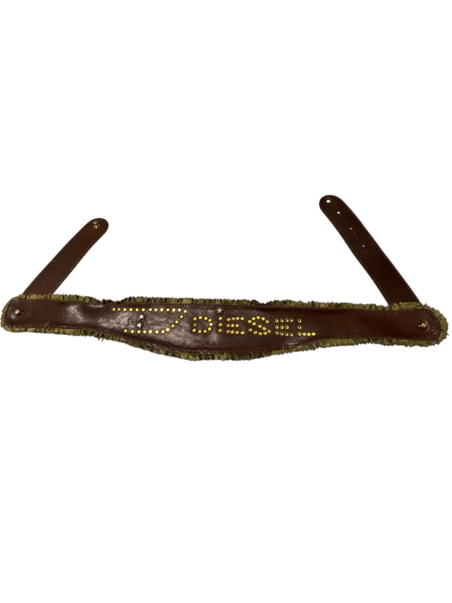 Diesel Diesel Studded Shearling-Lined Leather Belt Panel, 2000s Size ONE SIZE - 1 Preview
