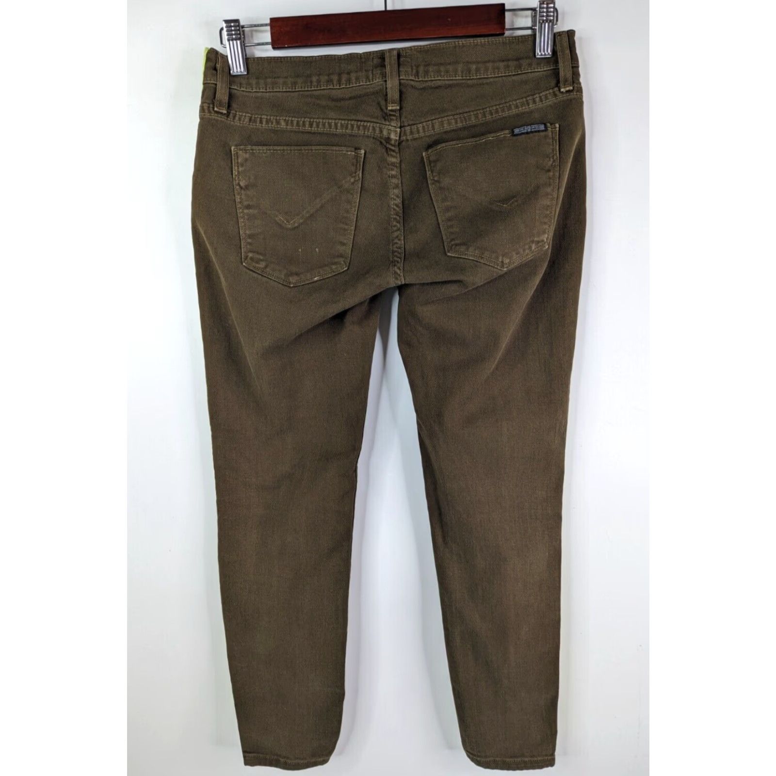 Hudson Hudson Loulou Tuxedo Crop Super Skinny Jeans Women's 25 Chopin Green Stripe USA Jeans Crop Green Stripe 25 Womens Size 42" / US 20 - 4 Thumbnail