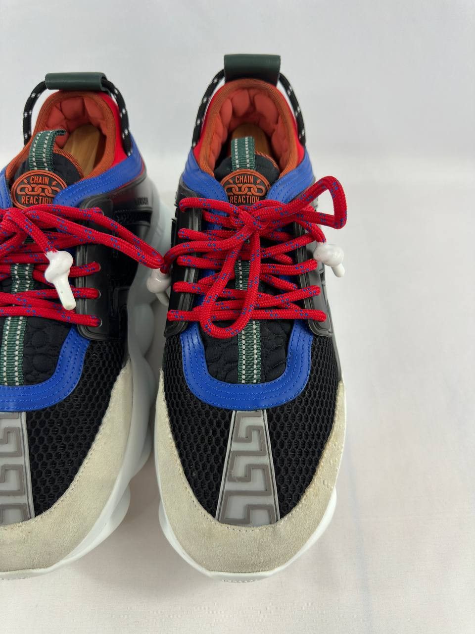 Versace Versace Chain Reaction Red Blue Black Sneakers Size US 11 / EU 44 - 7 Thumbnail