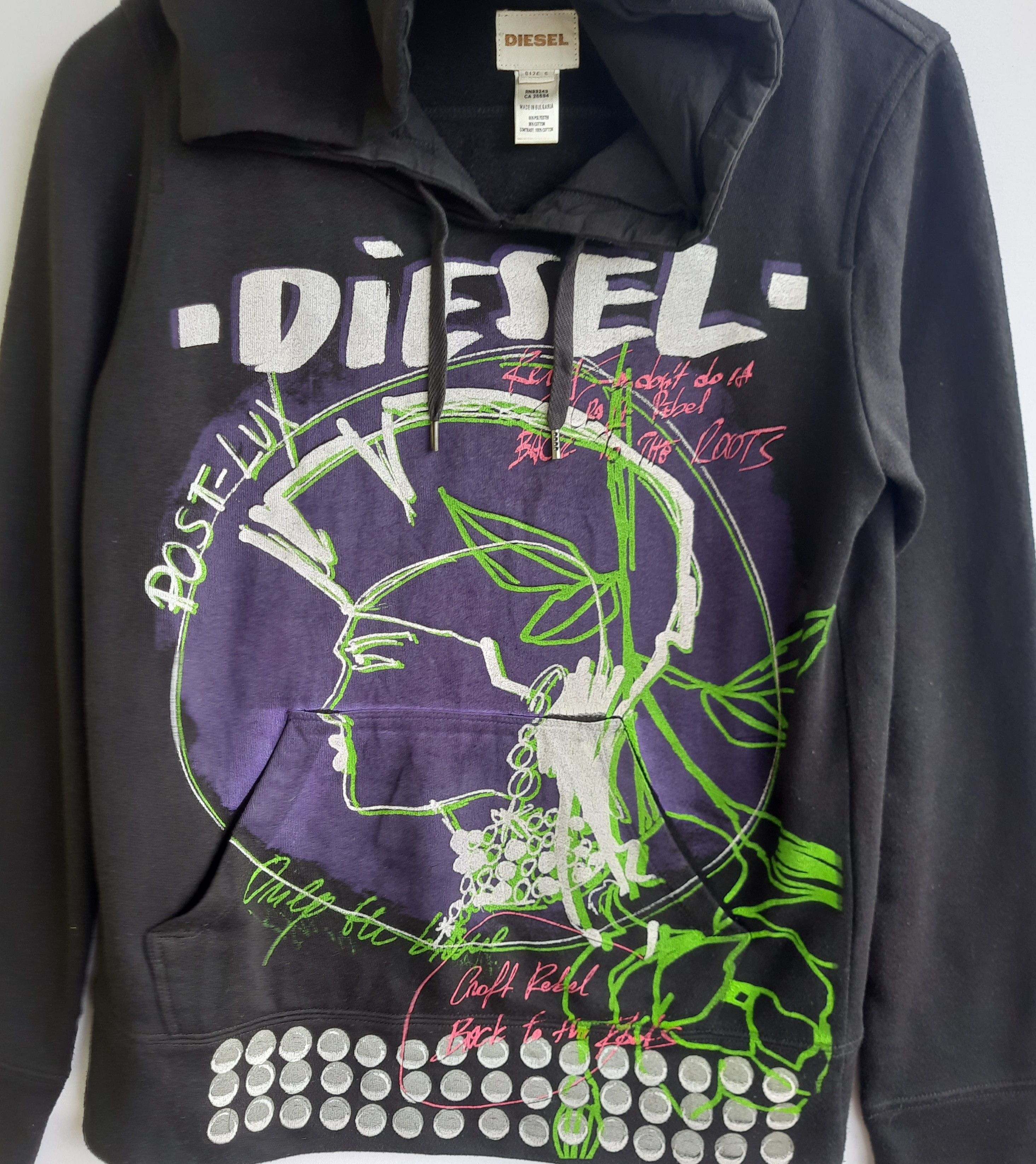 Diesel Y2K Diesel Power Punk Hoodies Size S / US 4 / IT 40 - 2 Thumbnail