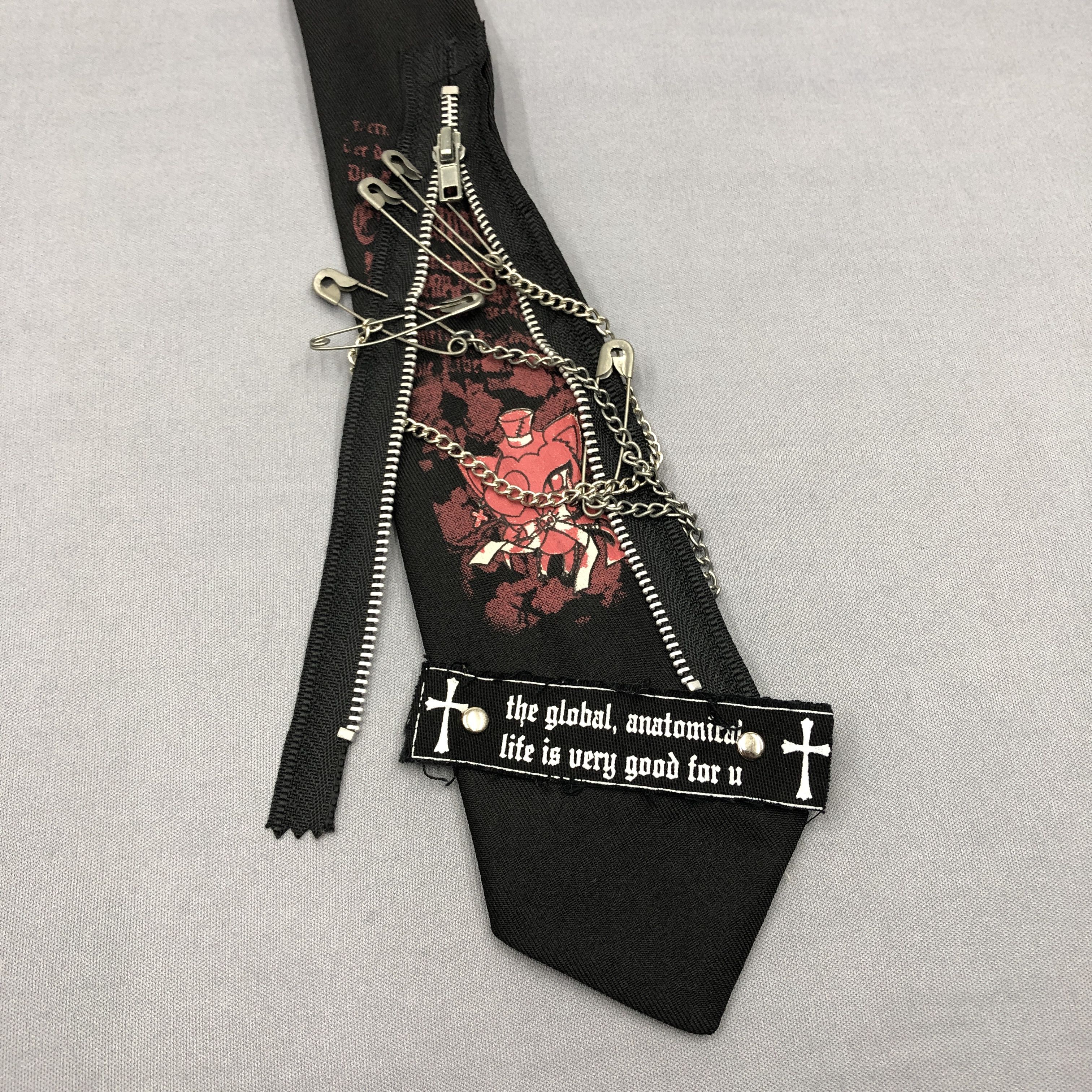 Seditionaries Blood Storm Club Body Line PINK Necktie Cravate Tie Size ONE SIZE - 5 Thumbnail