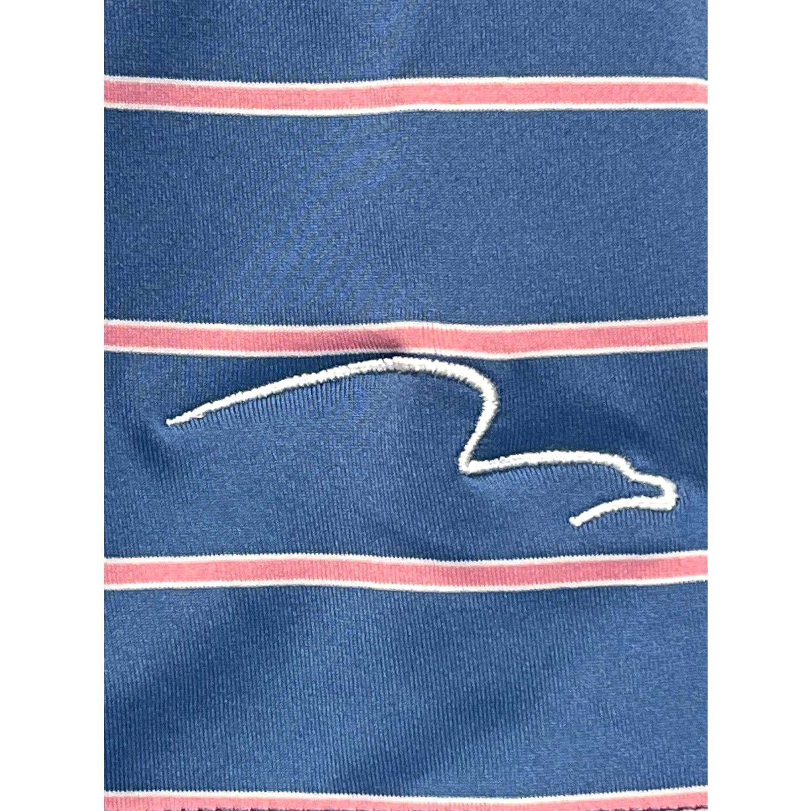 Peter Millar Peter Millar Summer Comfort Striped Golf Polo Shirt Sz Large Short Sleeve Blue Size US L / EU 52-54 / 3 - 3 Thumbnail