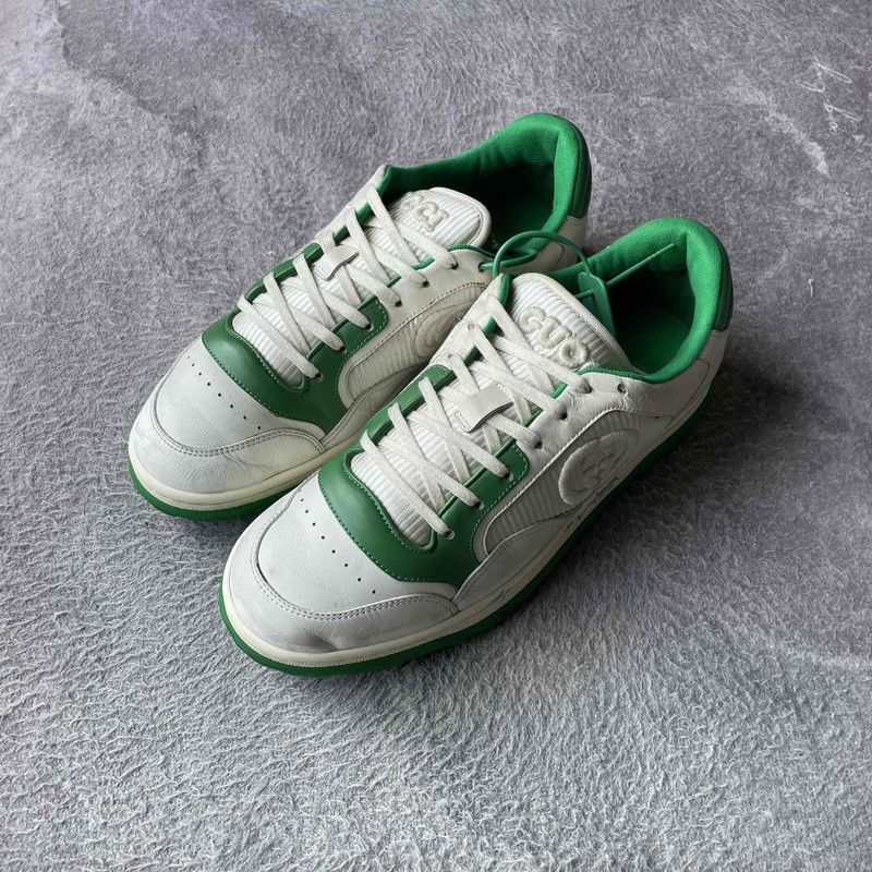 Gucci Gucci MAC80 Low-top Sneakers in White Green 0079 Size US 8.5 / EU 41-42 - 1 Thumbnail