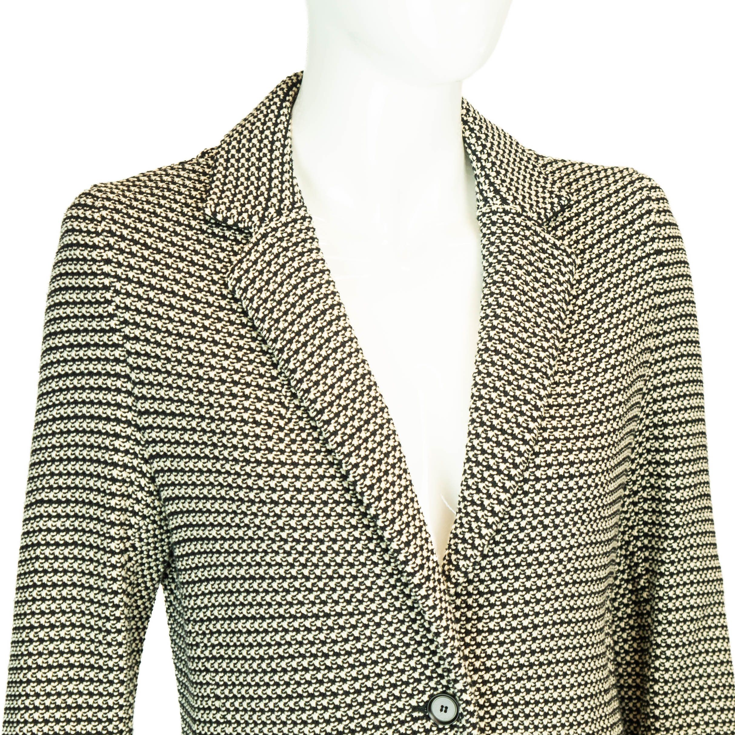 Gerard Darel GERARD DAREL Black White Blazer Jacket Size M / US 6-8 / IT 42-44 - 3 Thumbnail