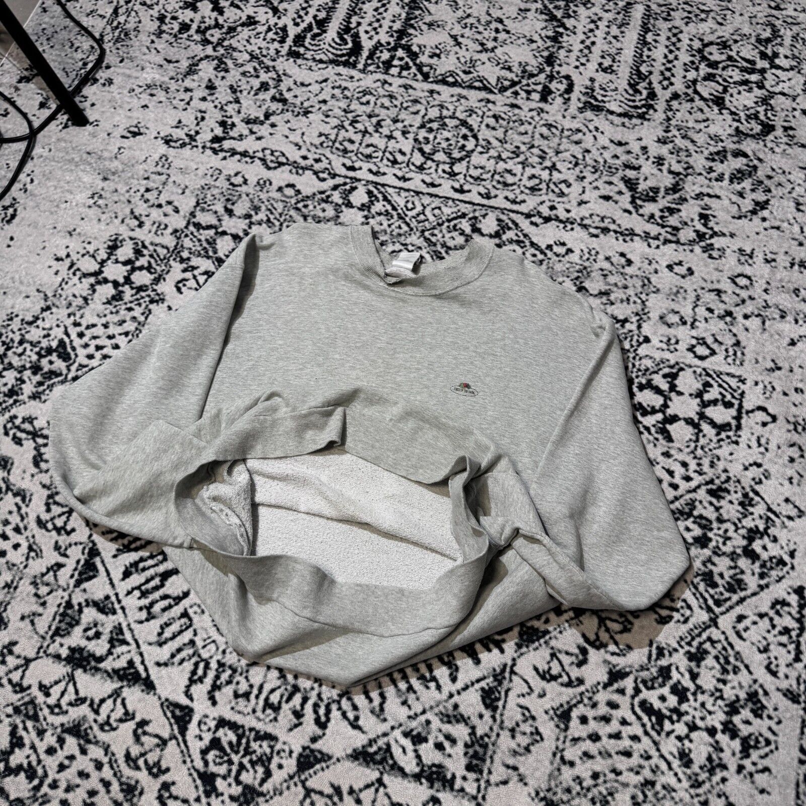 Fruit Of The Loom × Vintage Vintage Gray Cotton Crewneck Size XL Fruit Of The Loom Size US XL / EU 56 / 4 - 9 Thumbnail