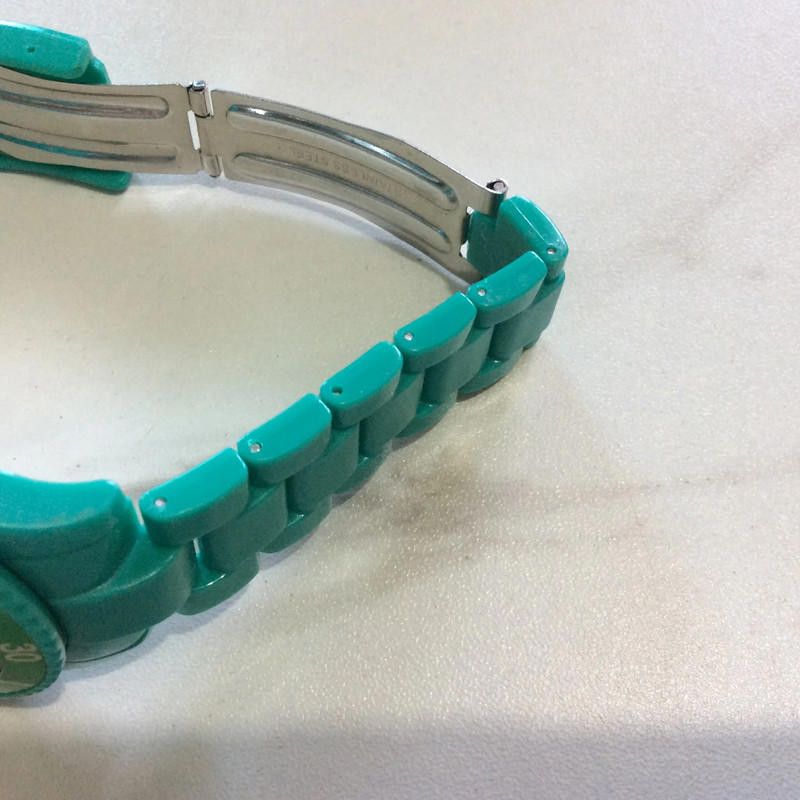 Designer Identity green plastic watch Size ONE SIZE - 4 Thumbnail