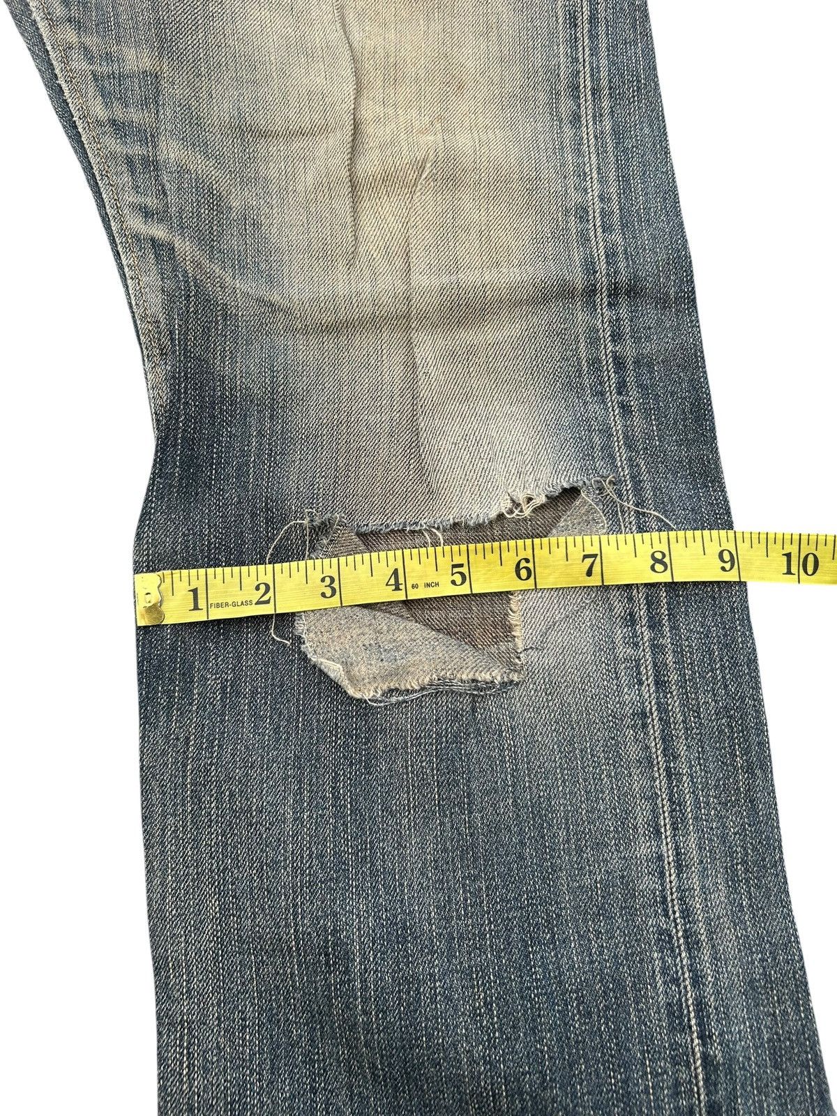 Japanese Brand × Kapital × Vintage Vintage Edwin Selvedge Distressed Denim Jeans Size US 32 / EU 48 - 19 Thumbnail