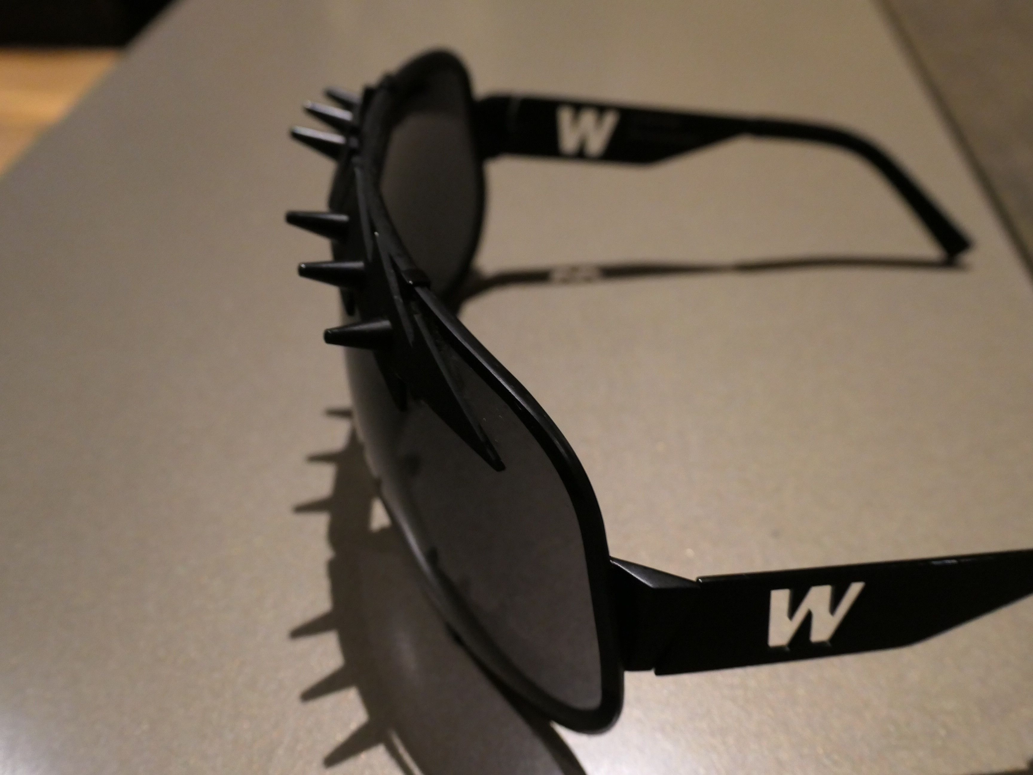 Walter Van Beirendonck Walter Van Beirendonck x FAKBYFAK Spike Shield Sunglasses Size ONE SIZE - 3 Thumbnail