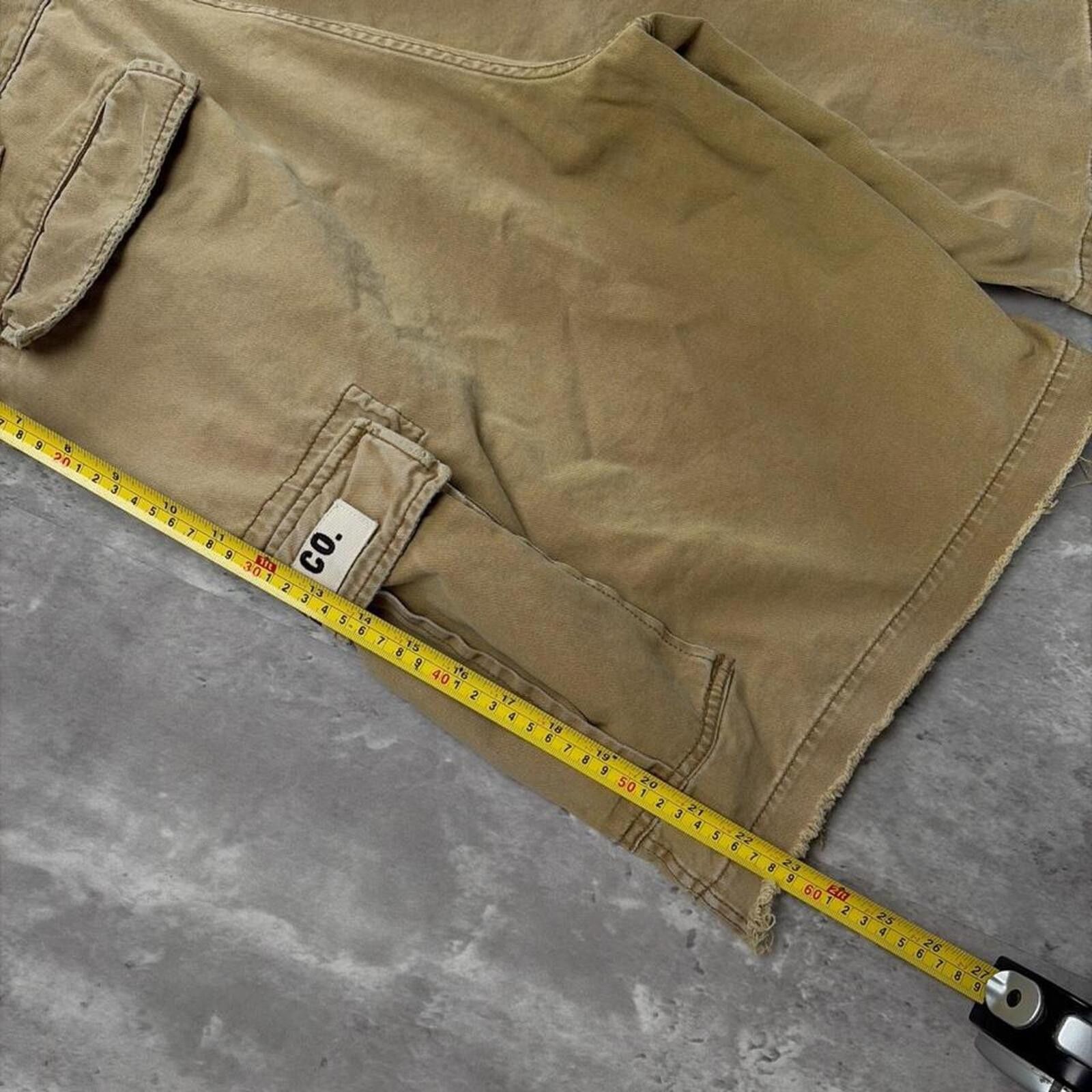Polo Ralph Lauren Y2K Tan Polo Jeans Company Grunge Baggy Skater Cargo Shorts Size US 36 / EU 52 - 7 Thumbnail