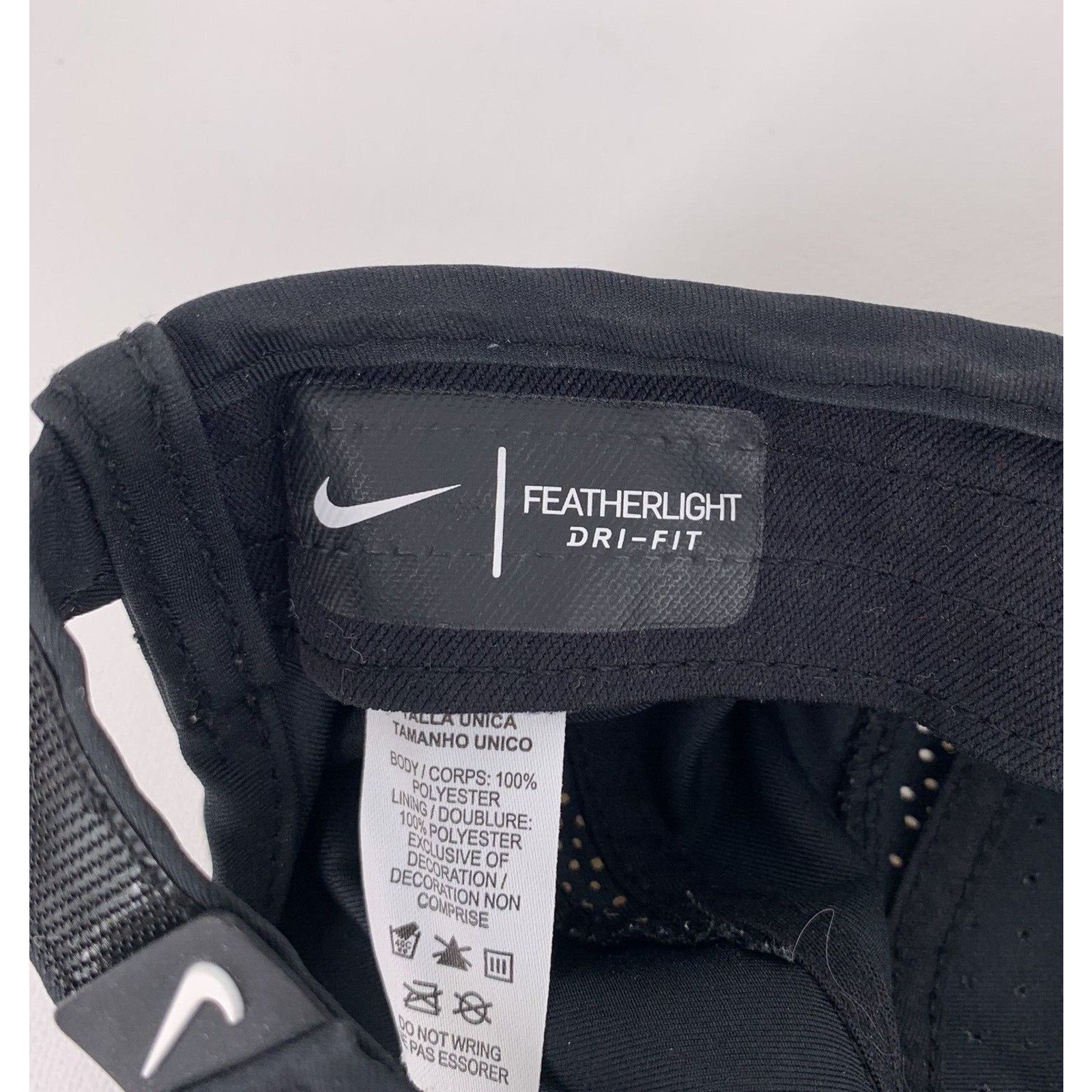 Nike Nike Golf Tennis Cap Featherlight Dri Fit Curved Bill Black Size ONE SIZE - 11 Thumbnail