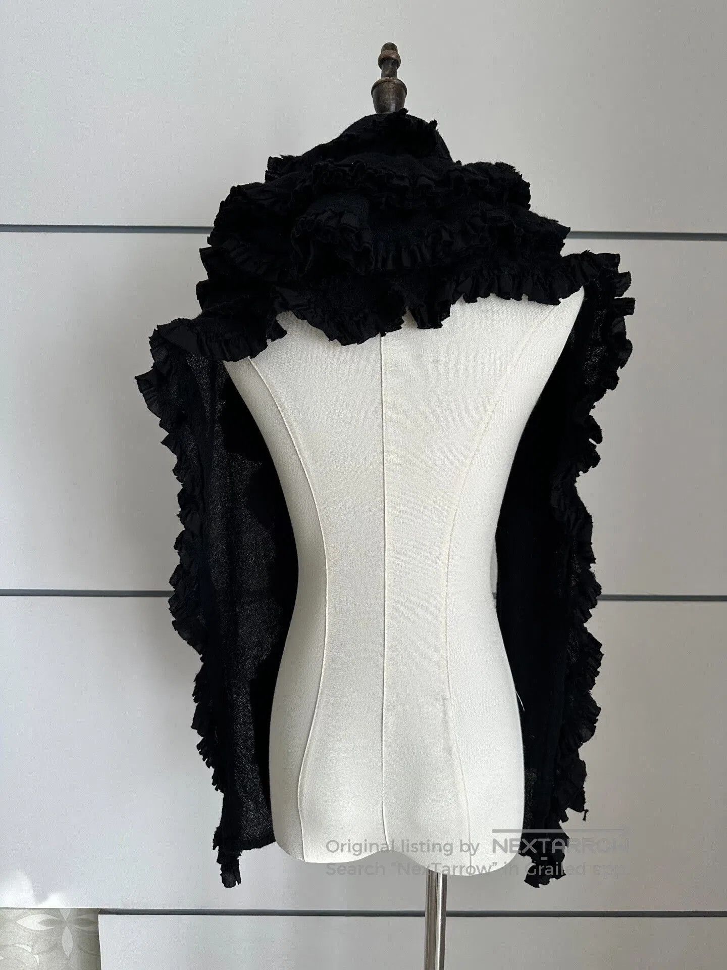 Tricot Comme des Garcons Comme des Garçons Black Floral Shawl. Size M / US 6-8 / IT 42-44 - 4 Thumbnail