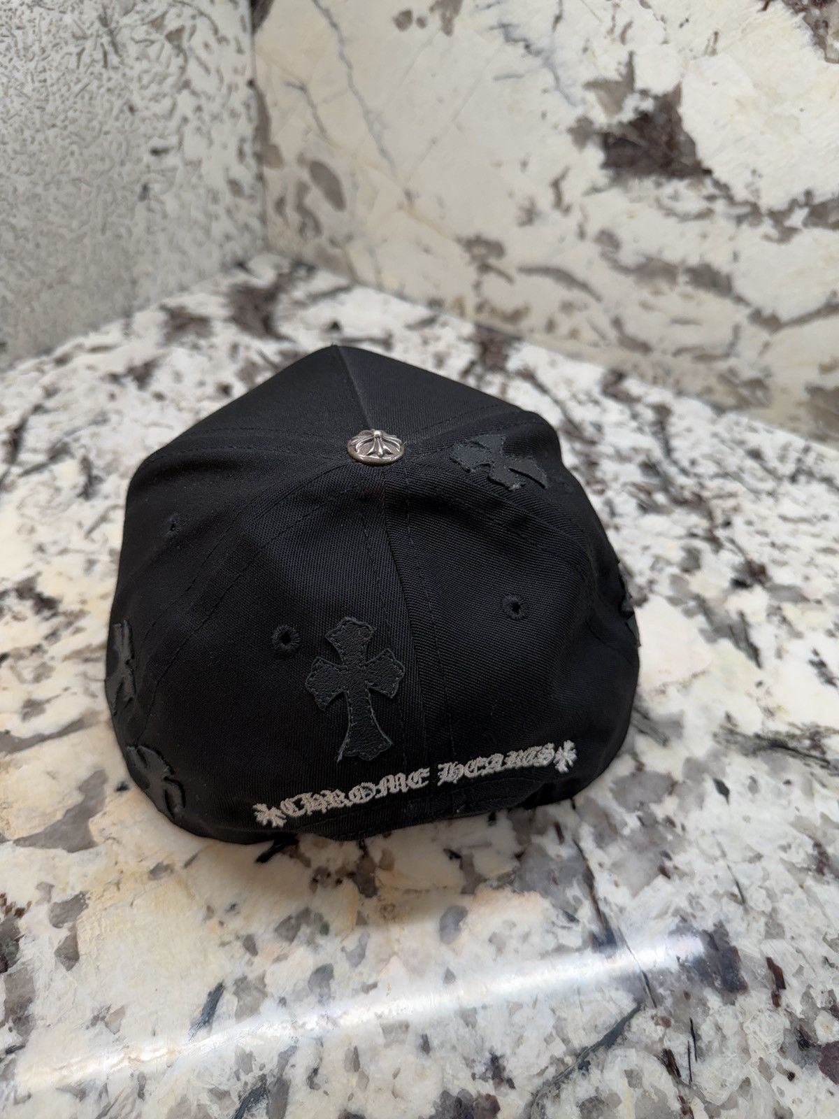 Chrome Hearts Chrome Hearts Cross Patch Trucker Black White Grey RARE Size ONE SIZE - 8 Thumbnail