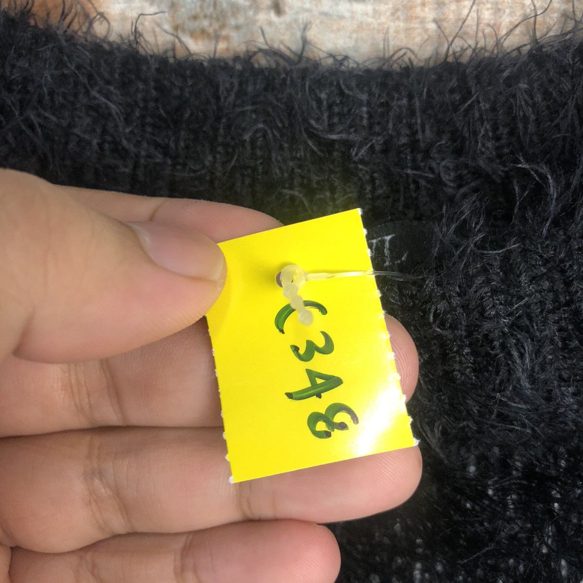 Homespun Knitwear × Japanese Brand DL Azul Black mohair shaggy fur Knitwear #C348 Size US M / EU 48-50 / 2 - 9 Thumbnail