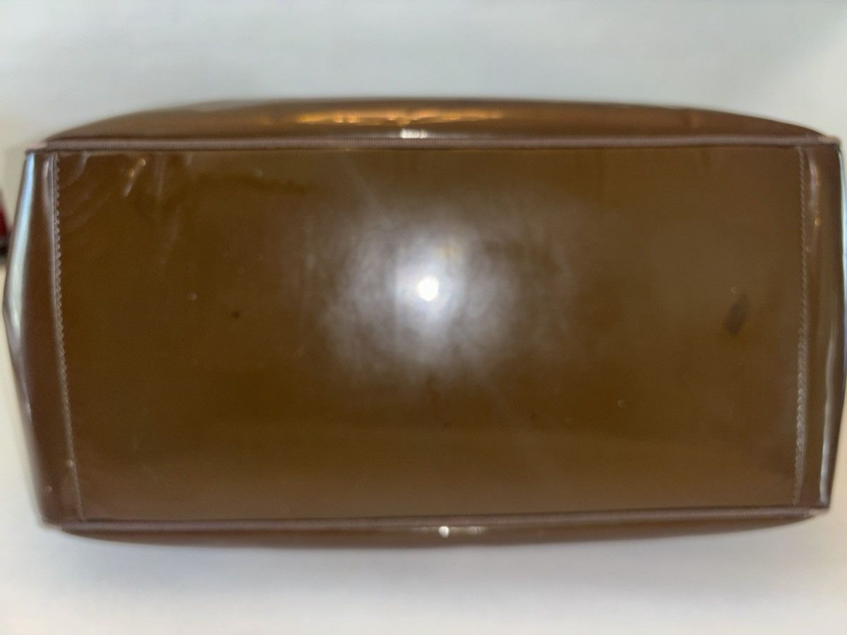 Salvatore Ferragamo Brown Patent Leather Ferragamo Tote Size ONE SIZE - 10 Thumbnail