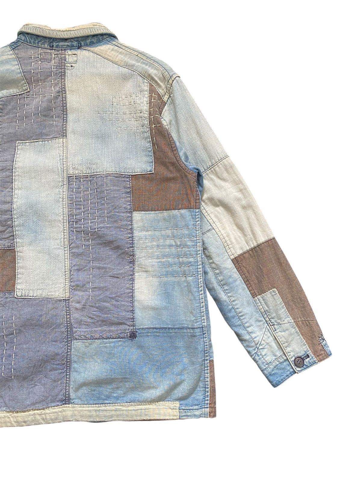 Blue Blue Japan Blue Blue Japan Pure Indigo Sashiko Boro Patchwork Jacket Size US L / EU 52-54 / 3 - 8 Thumbnail