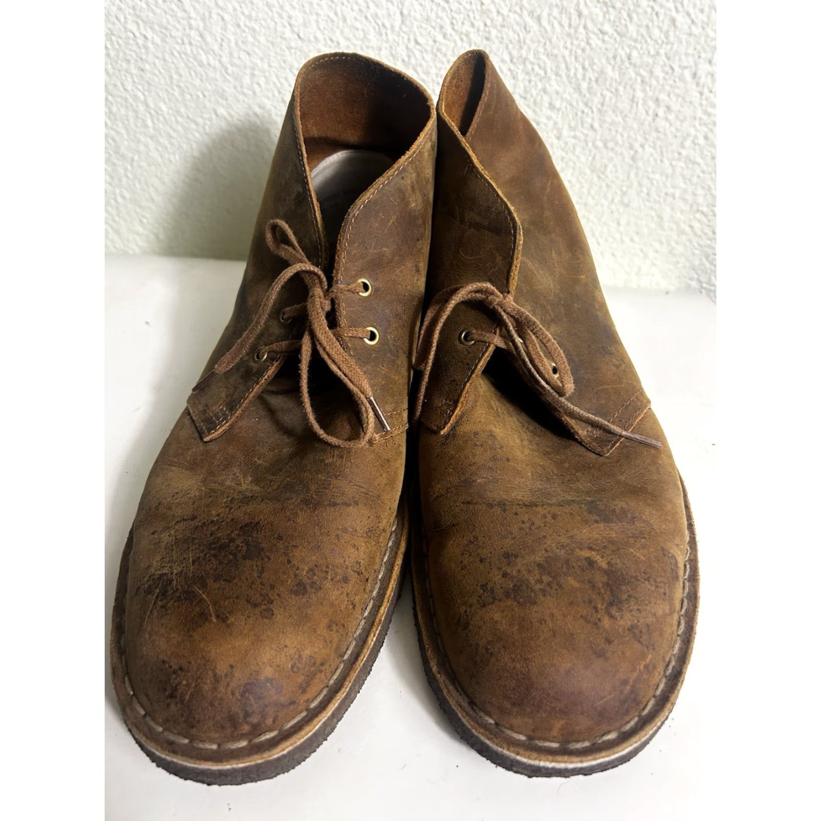 Clarks Clarks Desert Boot Mens 10.5 Ankle Boot Lace Up Leather Brown Bodied Desert Shoe Mens Brown 10.5 Lace Up Leather Desert Boot Shoes Mens Size US 11 / EU 44 - 5 Thumbnail