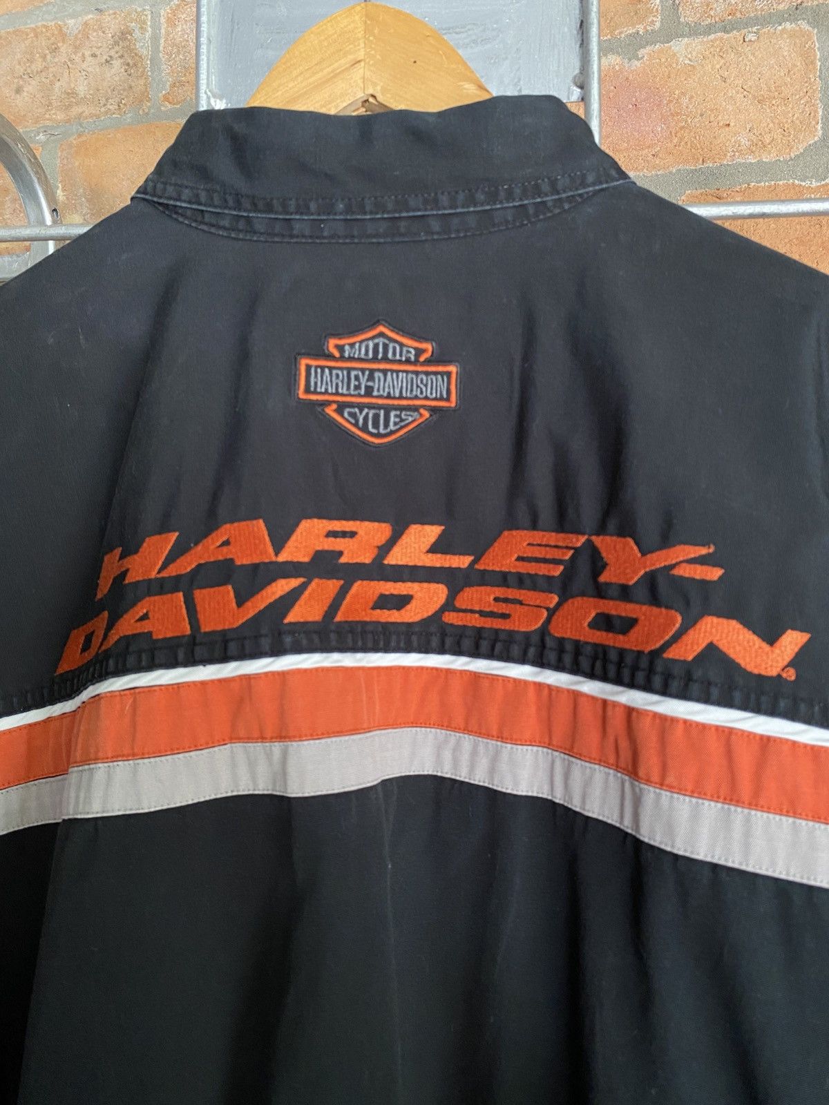Harley Davidson Harley Davidson Black & Orange Racing Shirt Size US XL / EU 56 / 4 - 4 Thumbnail