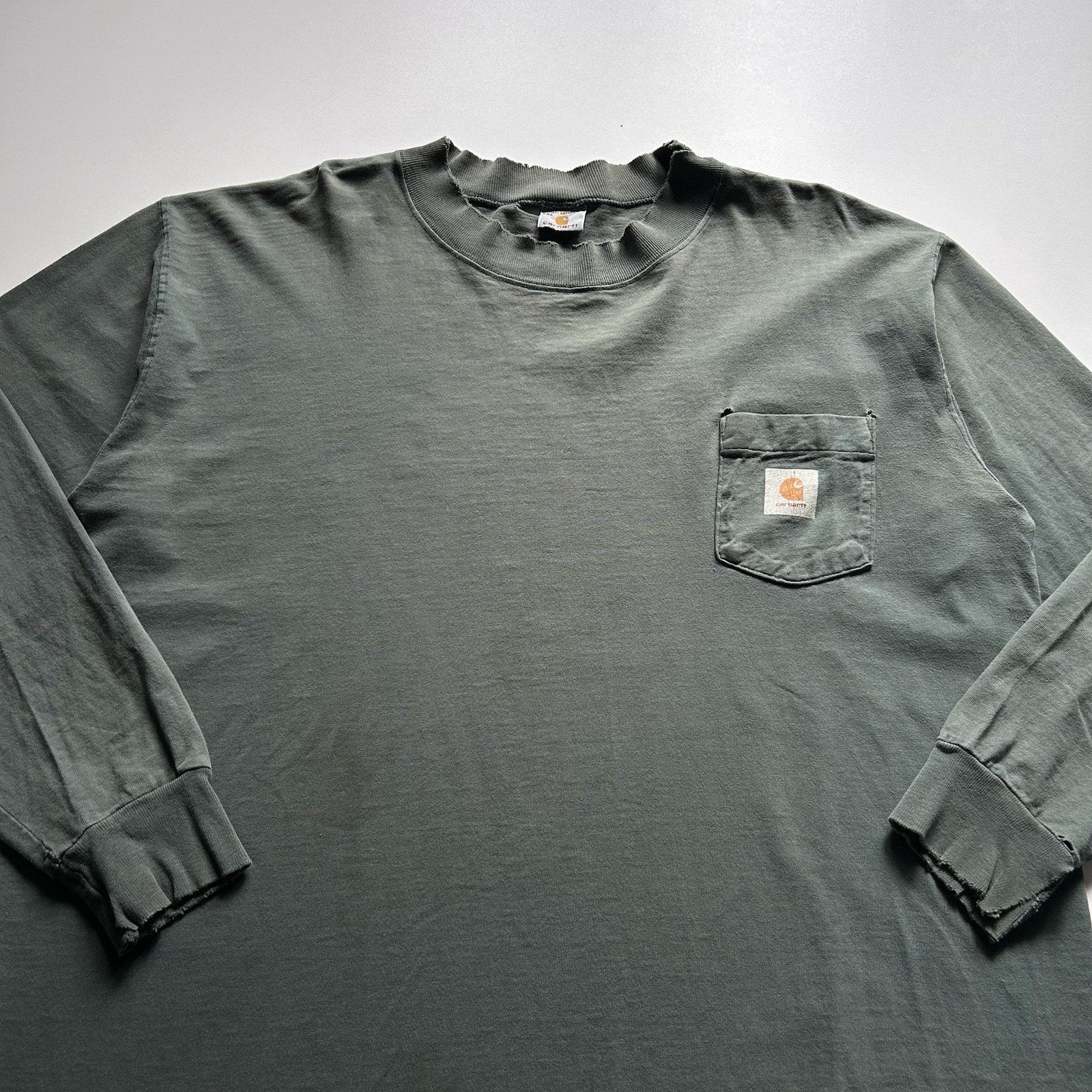 Carhartt Vintage 90s Carhartt Pocket T Shirt Longsleeve Mock Neck XXL Size US XXL / EU 58 / 5 - 2 Thumbnail