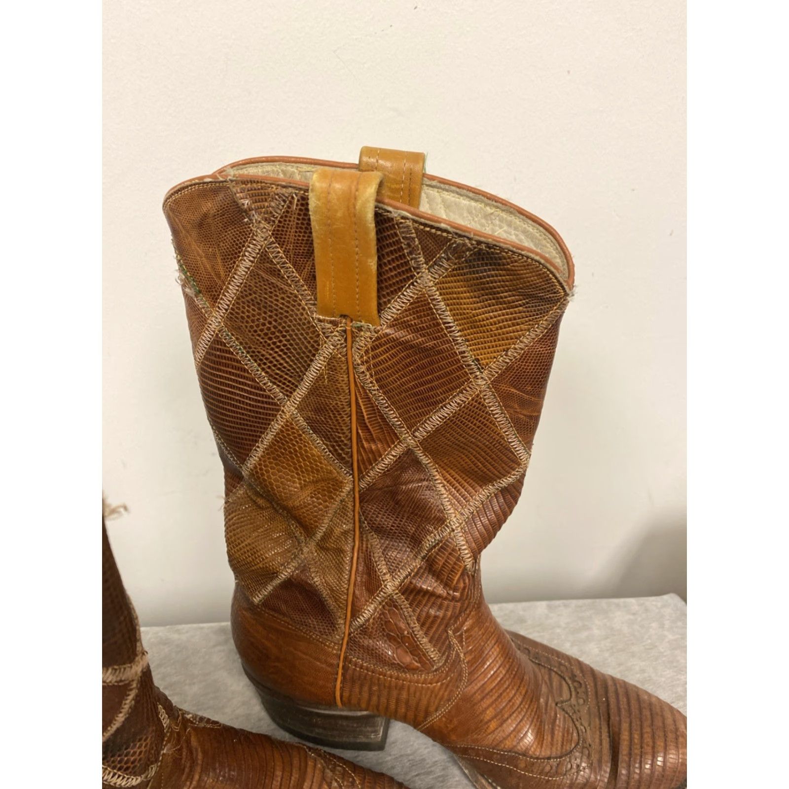 Vintage VINTAGE Laramie Cowboy Boots Men Size 9 Brown Leather Western 80s Patchwork Size US 9 / EU 42 - 3 Thumbnail