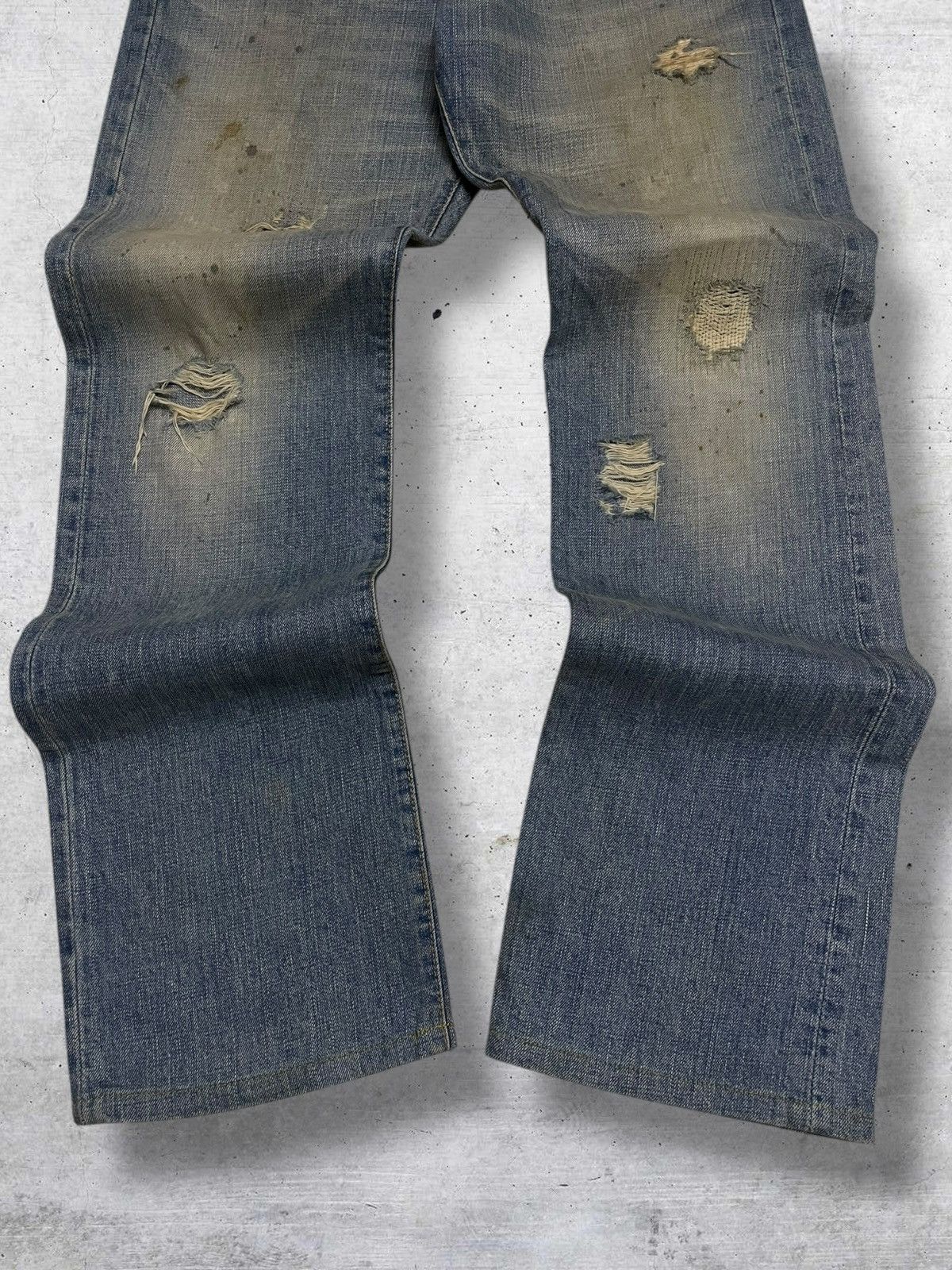 If Six Was Nine VINTAGE NANO UNIVERSE JAPAN DESIGNER MUDWASH RIPPED DENIM Size US 32 / EU 48 - 4 Thumbnail