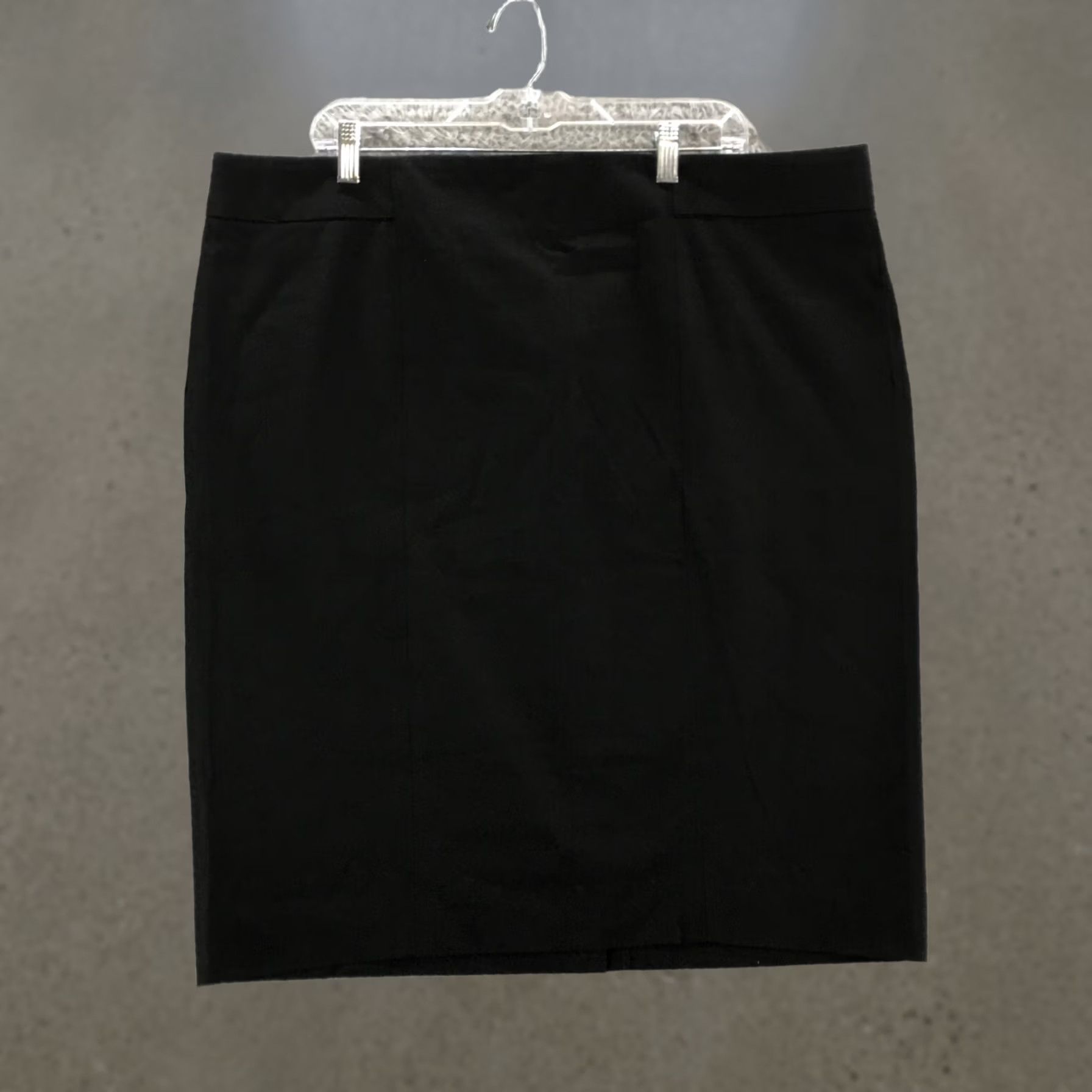 Gap Gap Womens 20 Black Straight Pencil Skirt Cotton Blend Zip Back Business NWT Size 42" / US 20 - 1 Thumbnail